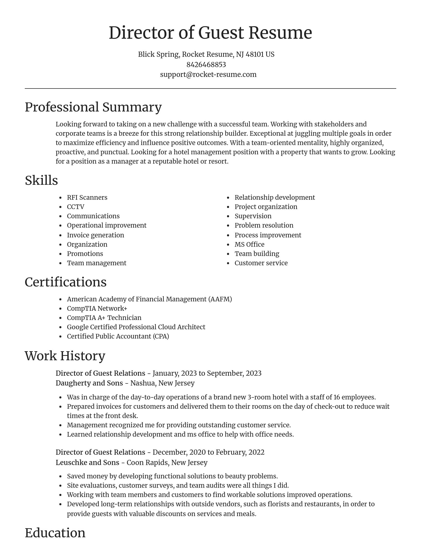Focal Point resume template
