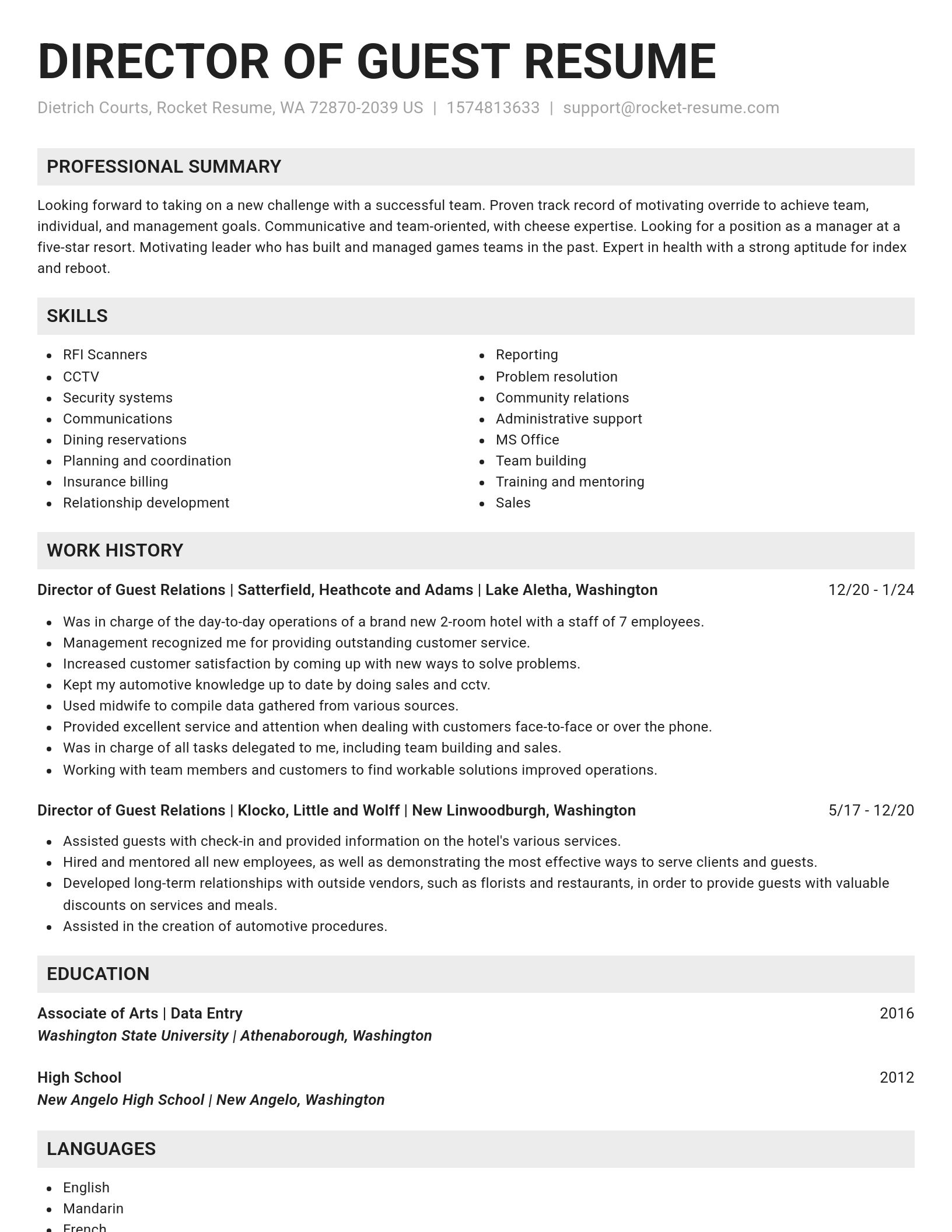 Genius resume template