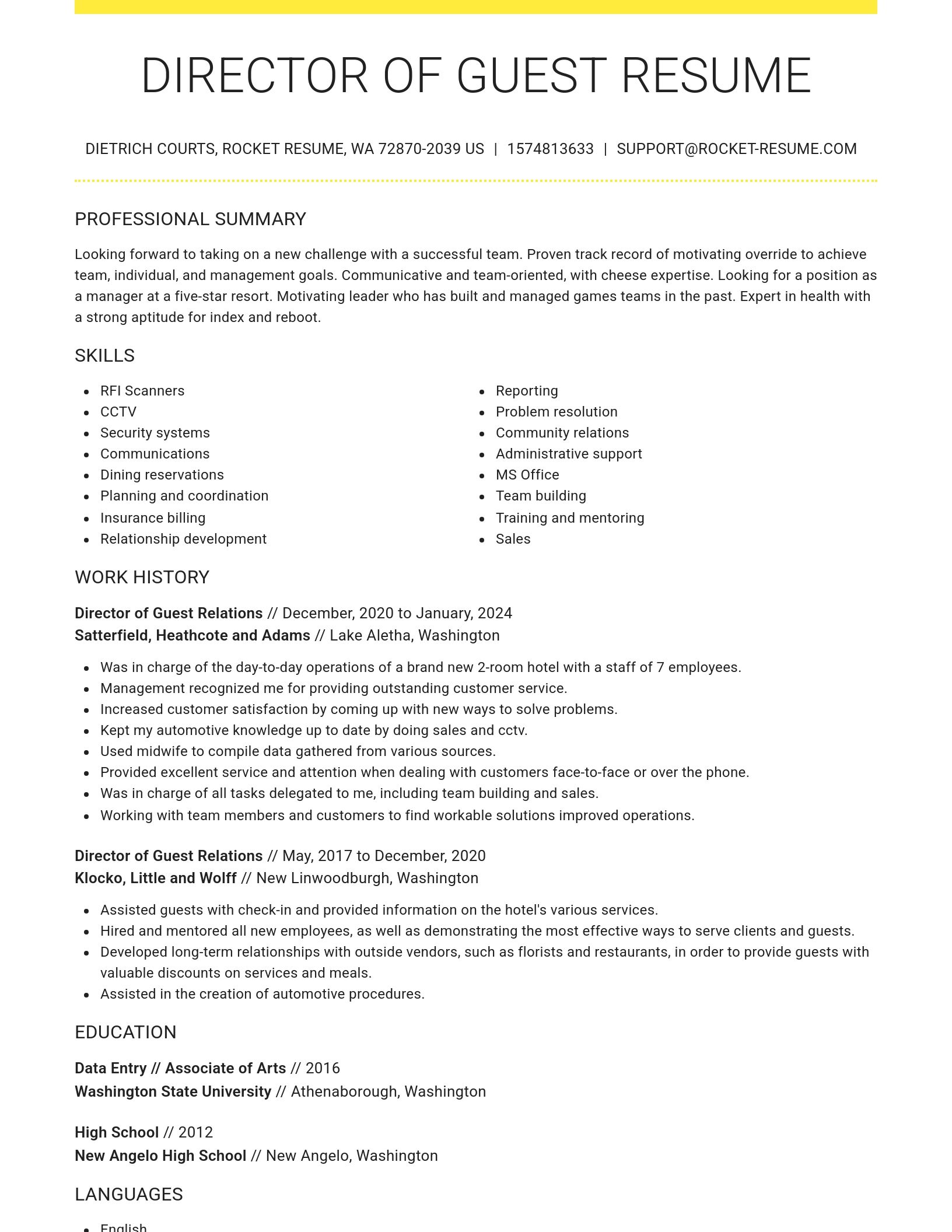 Grand resume template