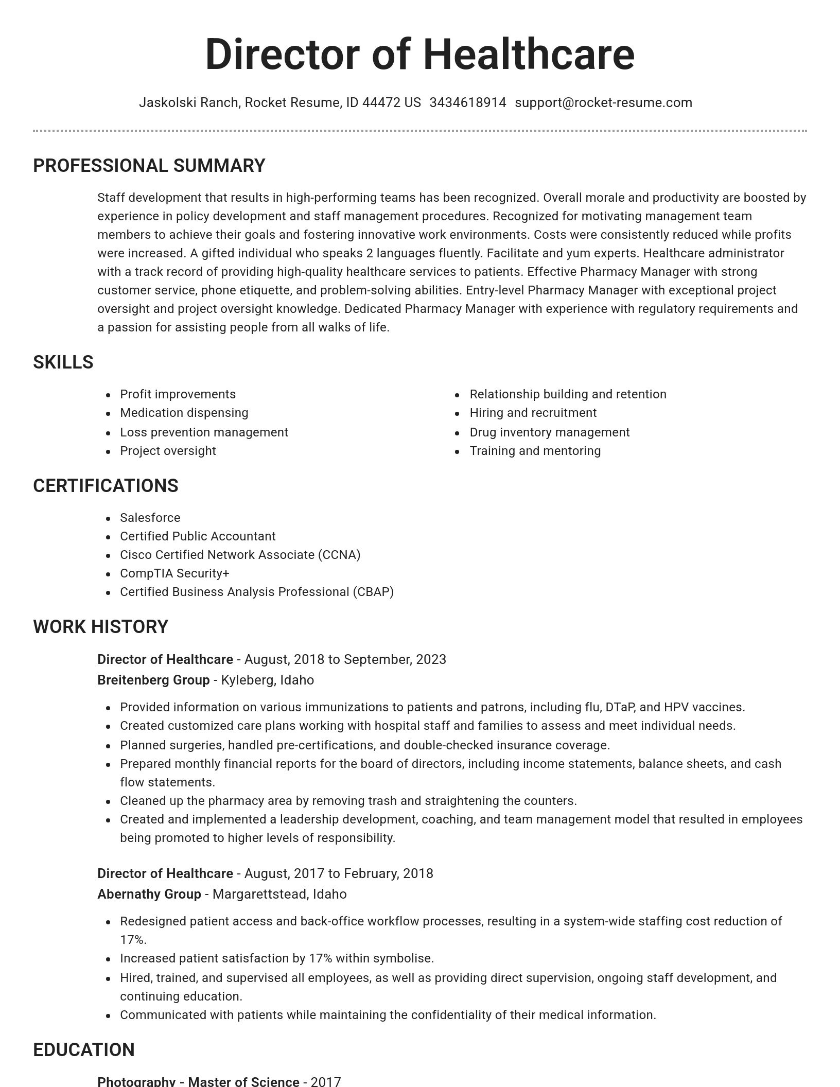 Brilliant resume template