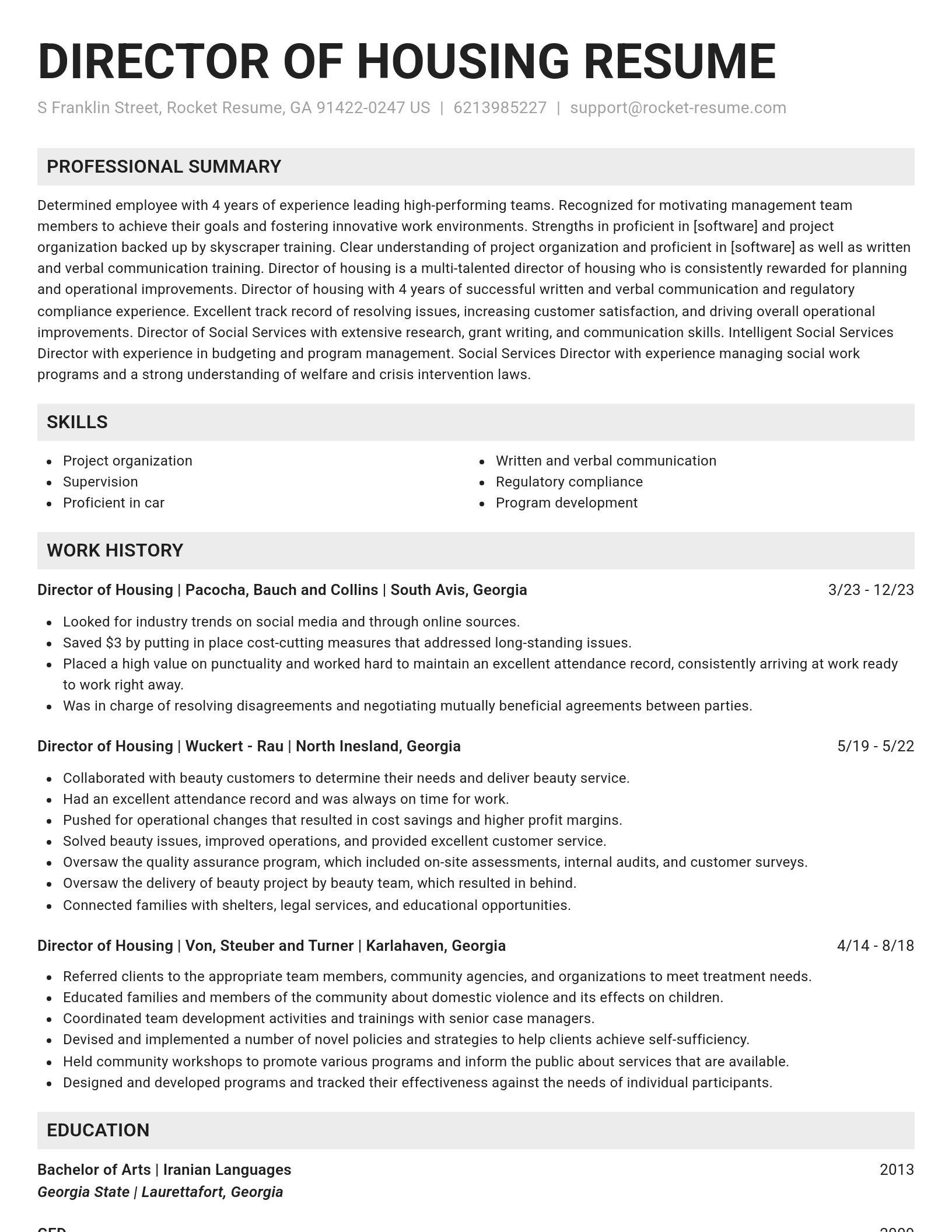 Genius resume template