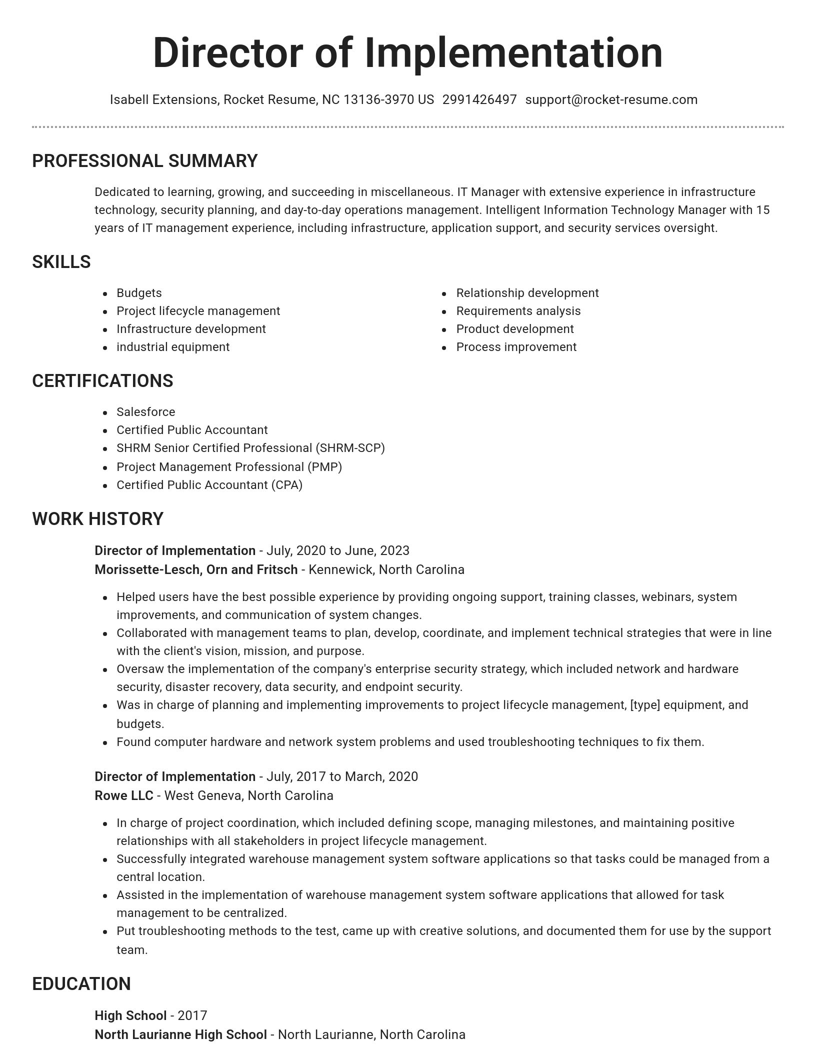 Brilliant resume template