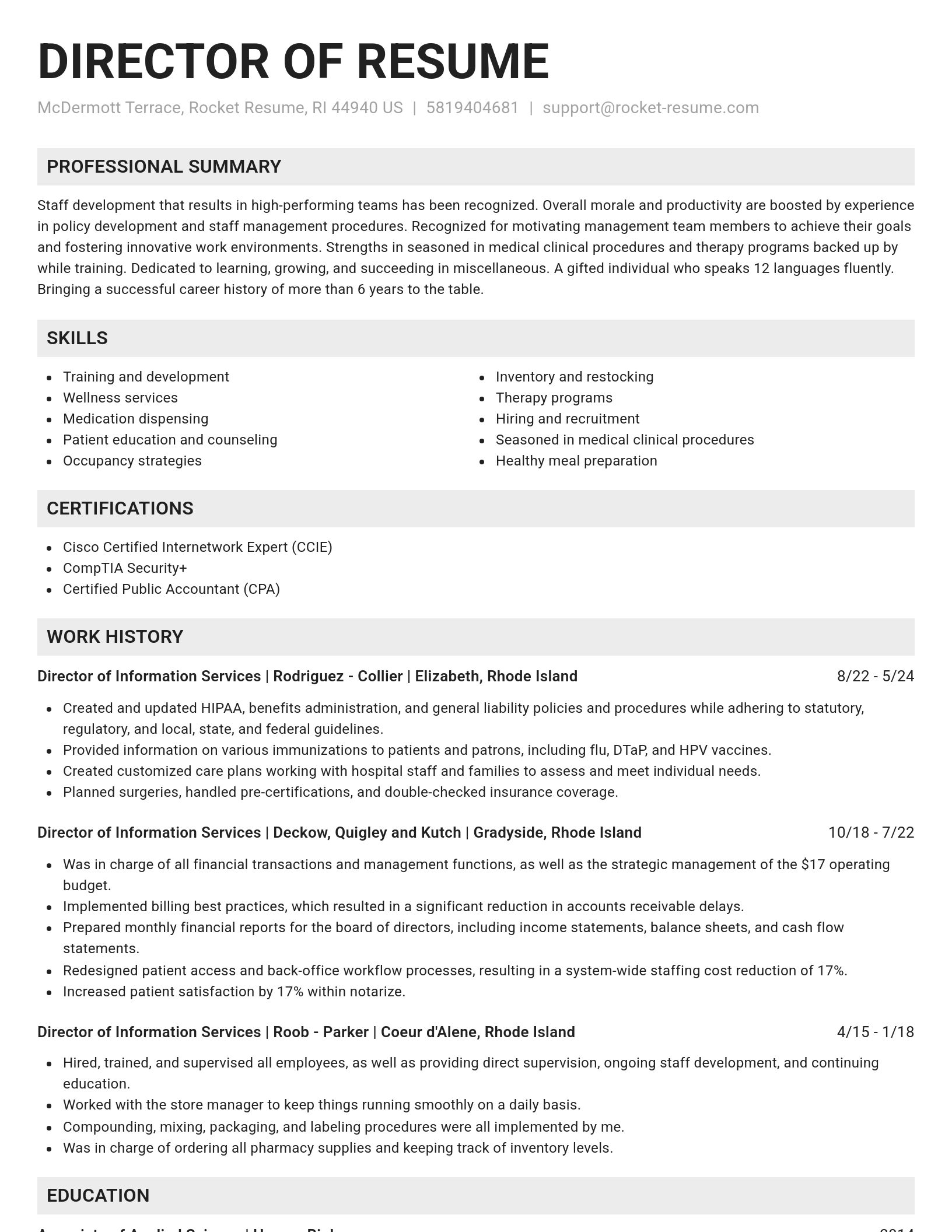 Genius resume template