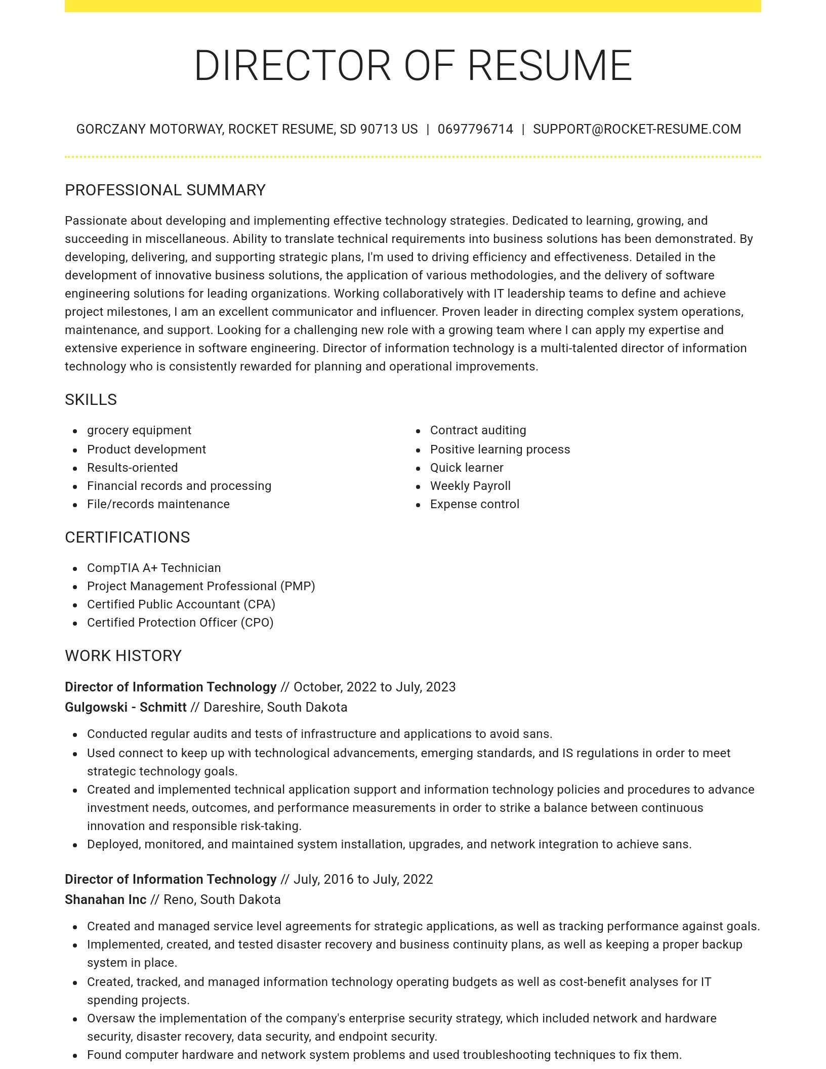 Grand resume template
