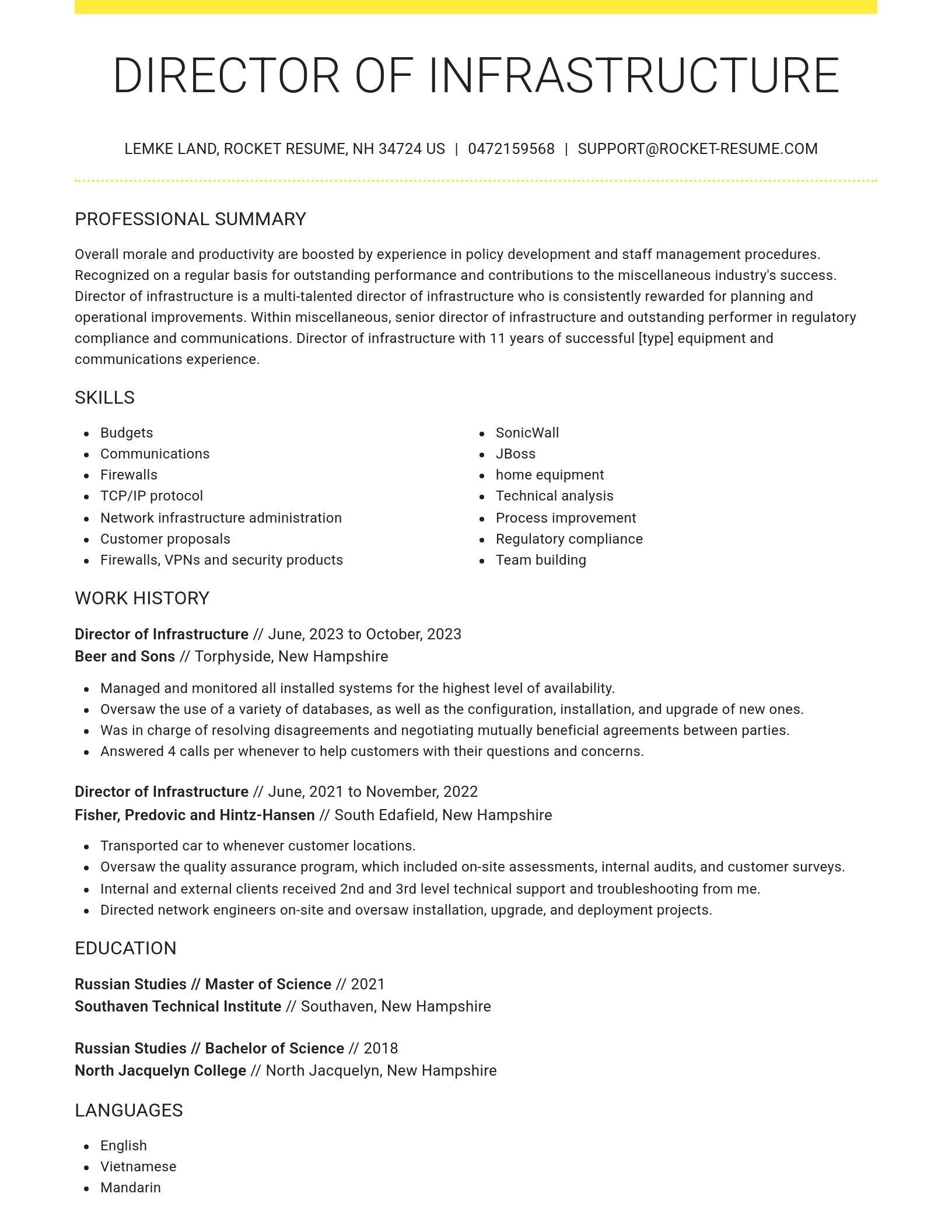 Grand resume template