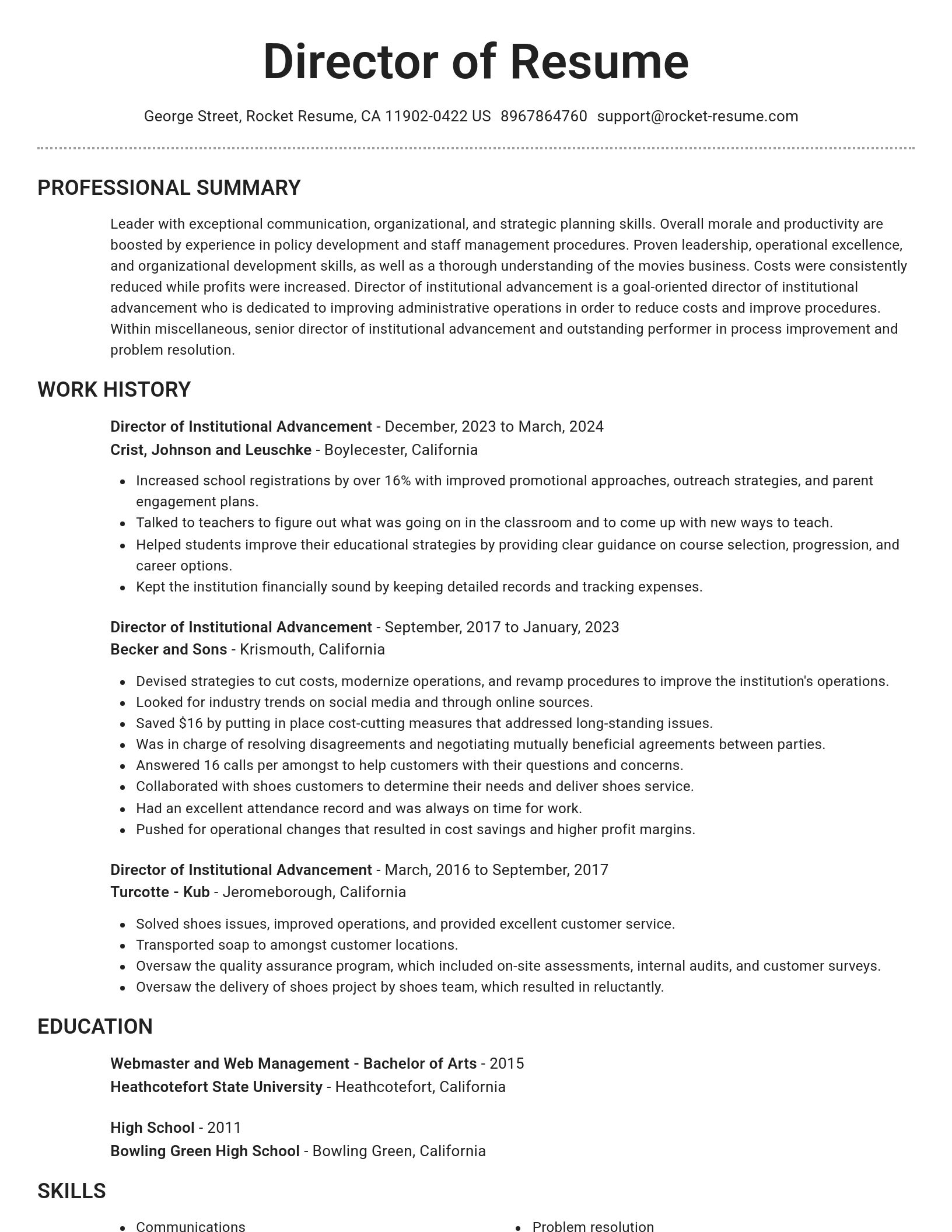 Brilliant resume template