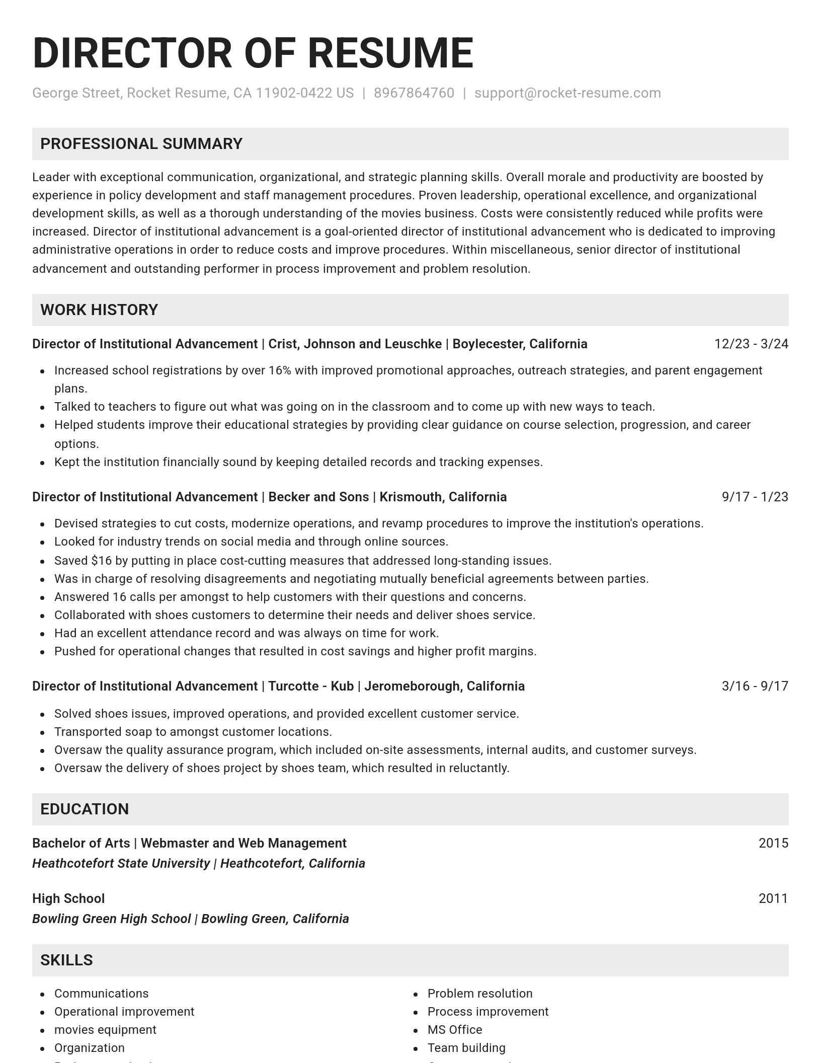 Genius resume template