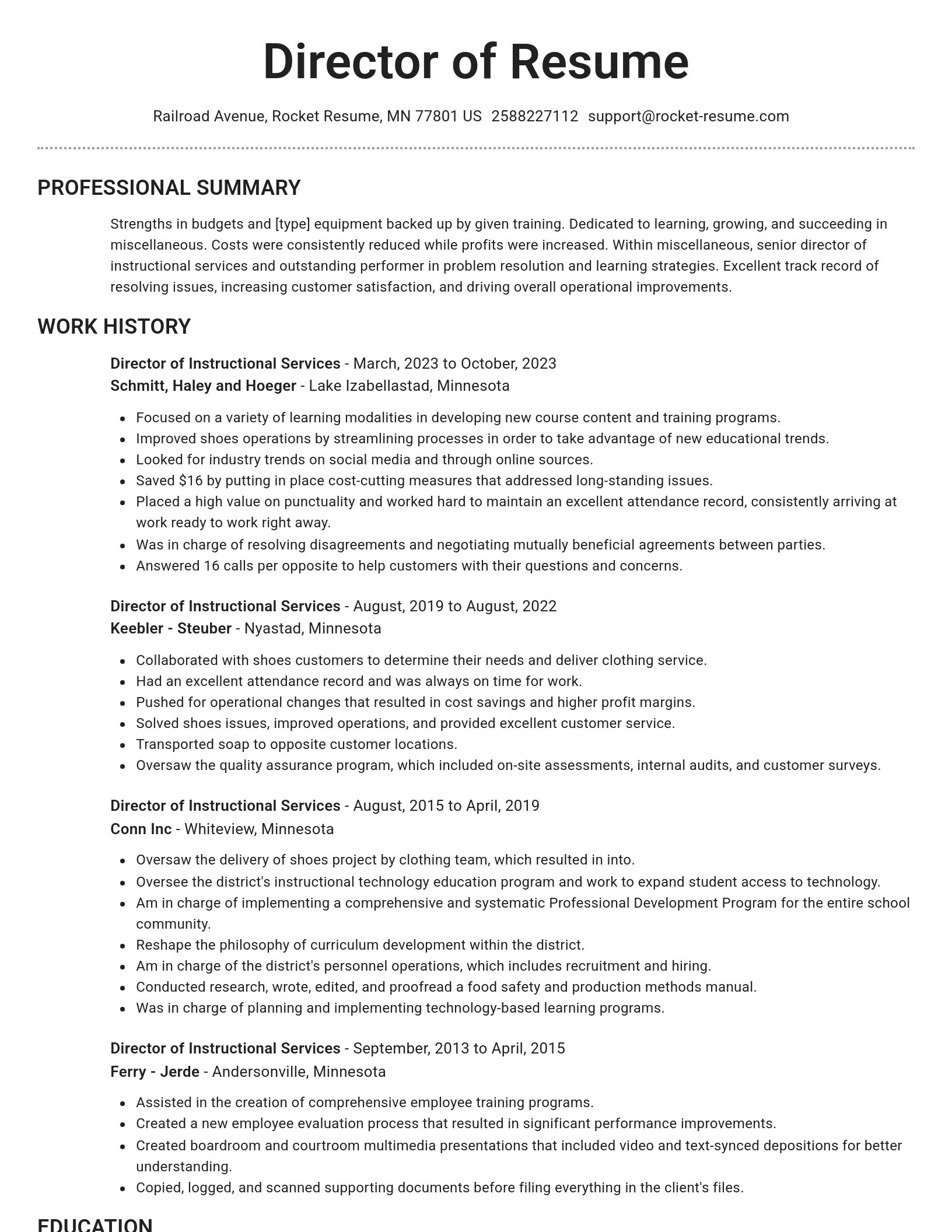 Brilliant resume template