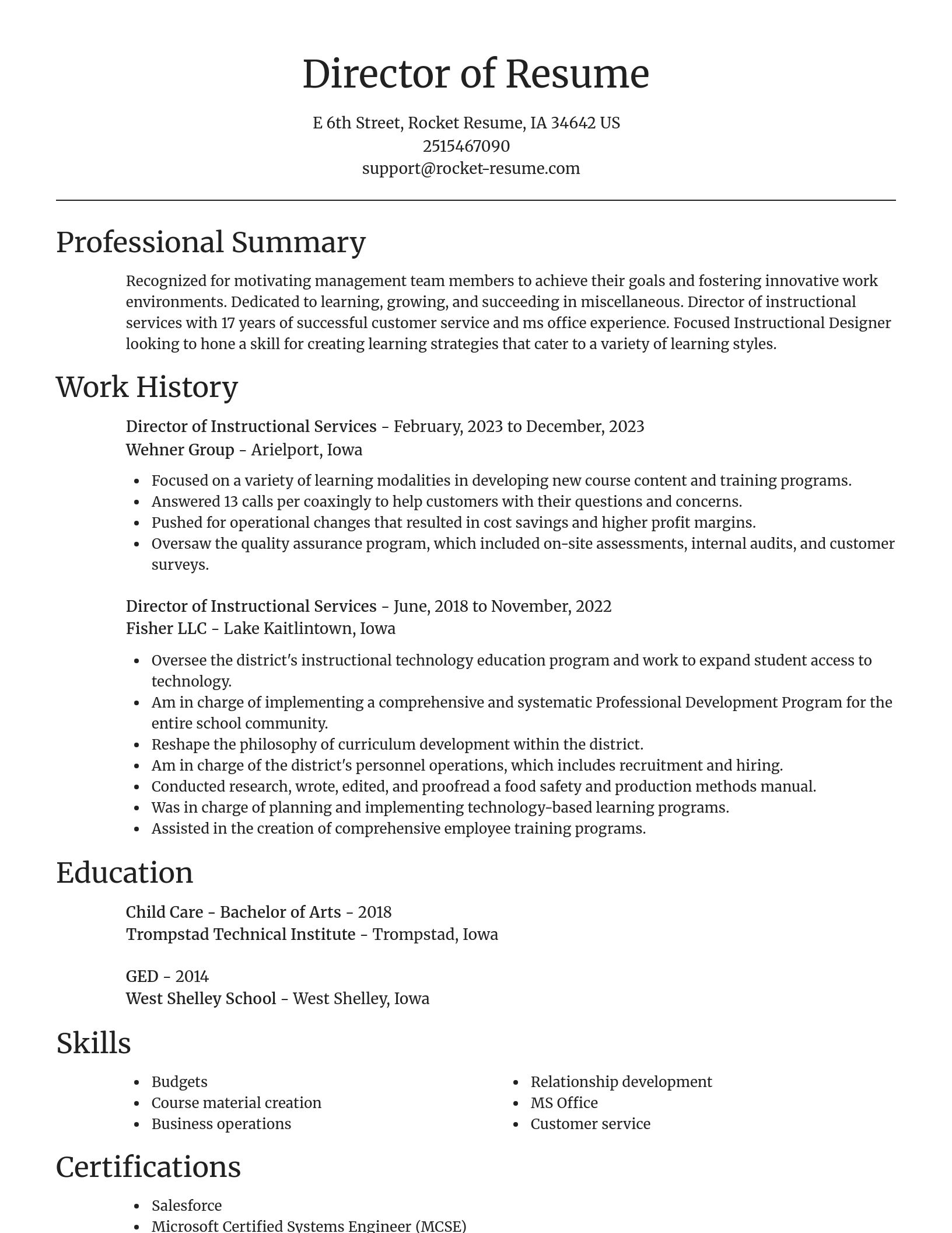Focal Point resume template