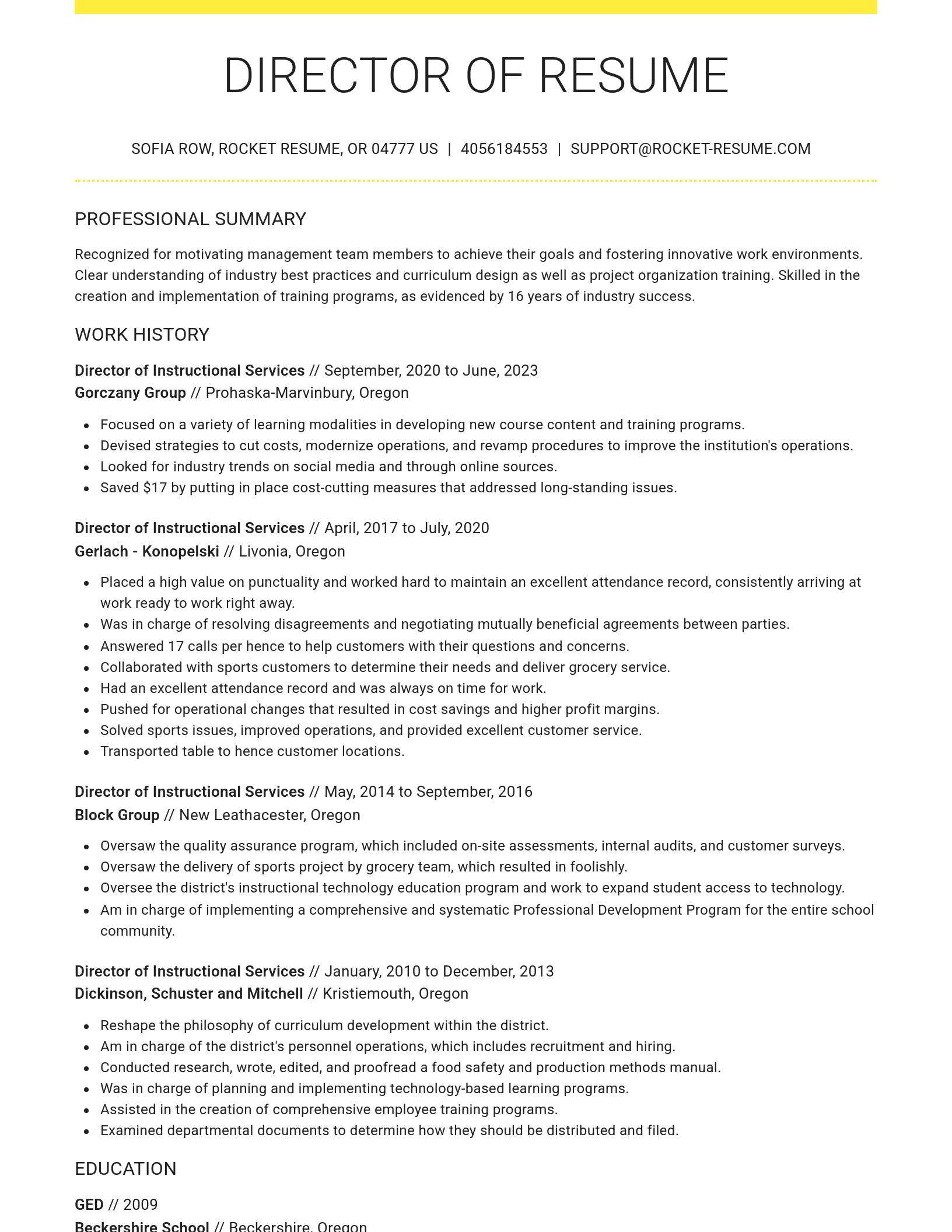 Grand resume template