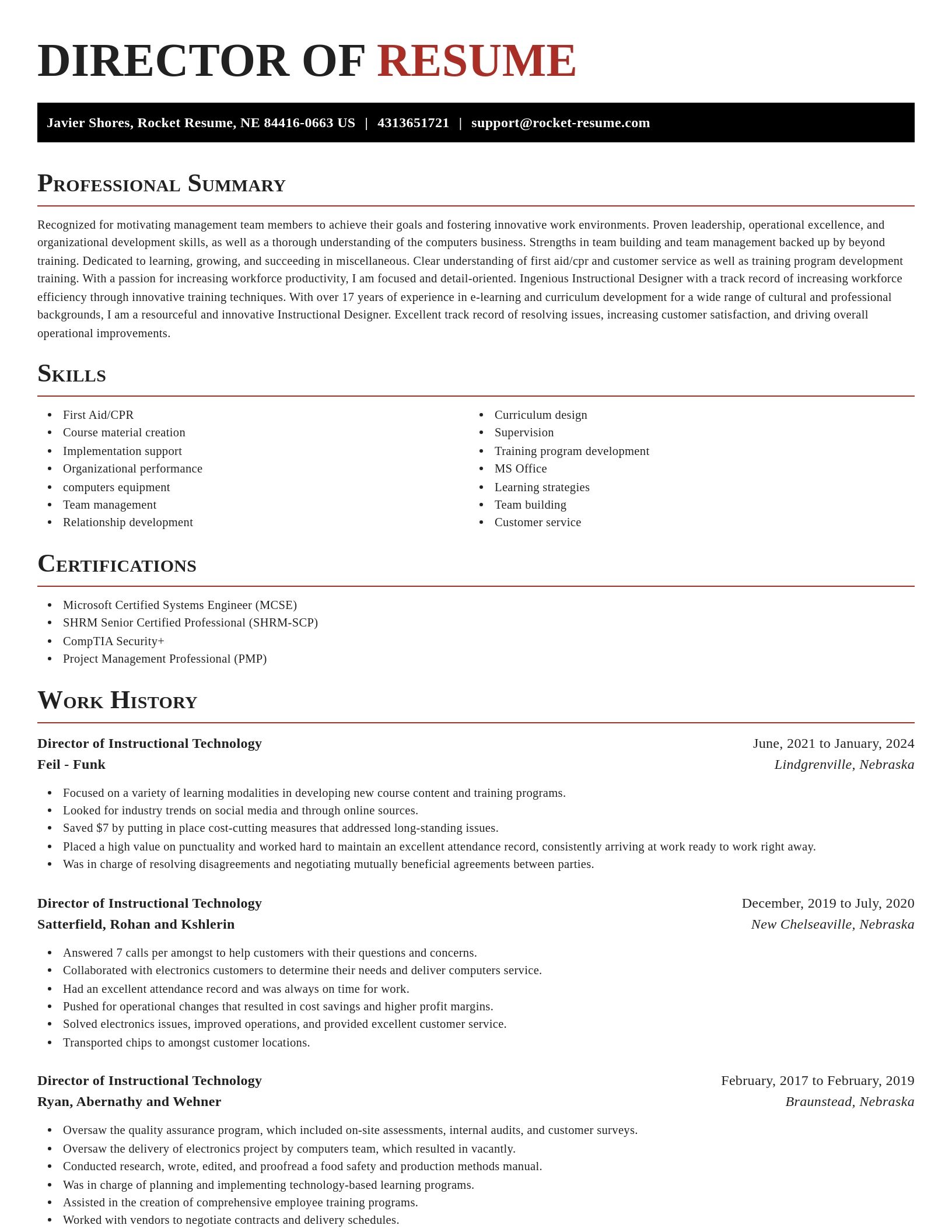 Exquisite resume template