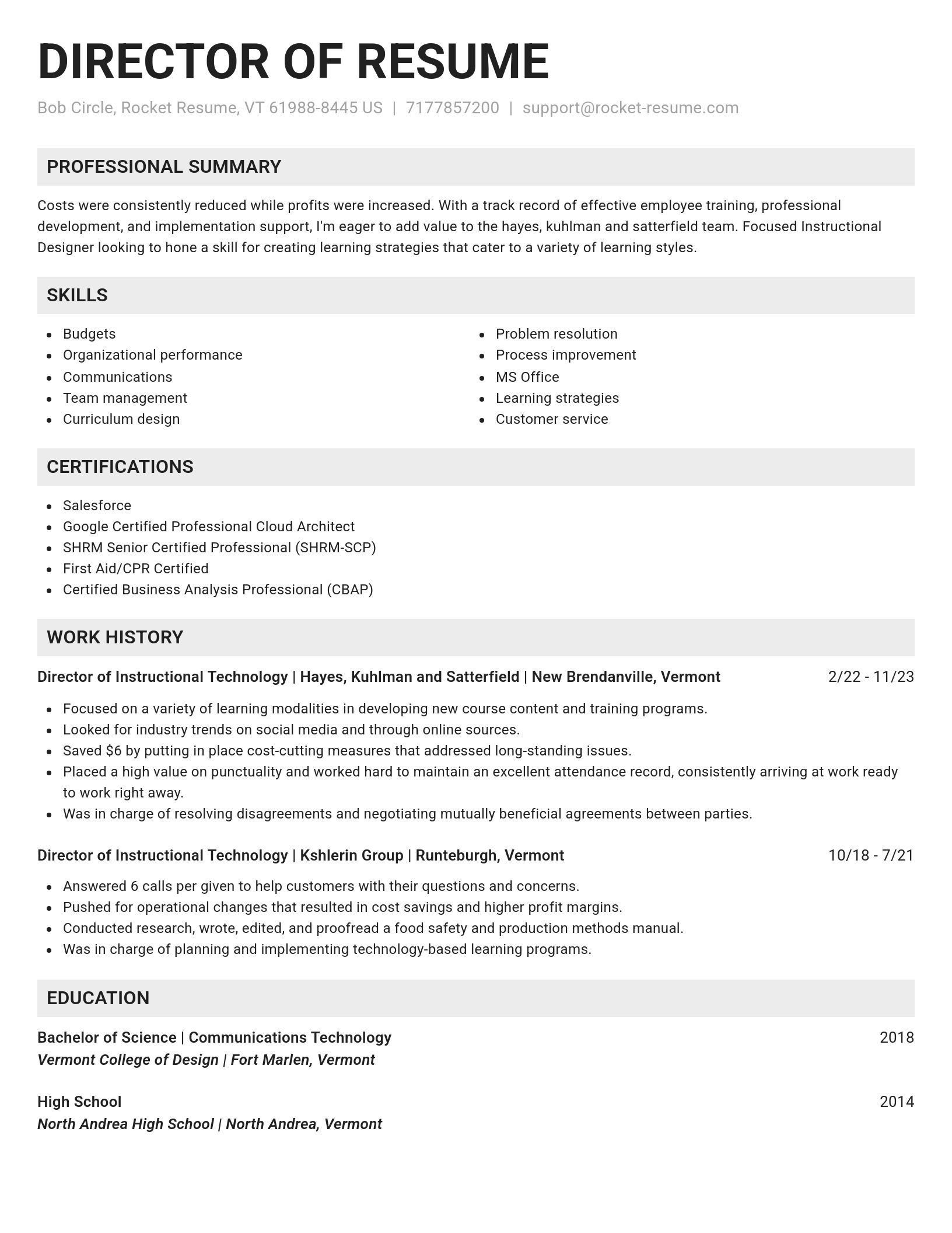 Genius resume template