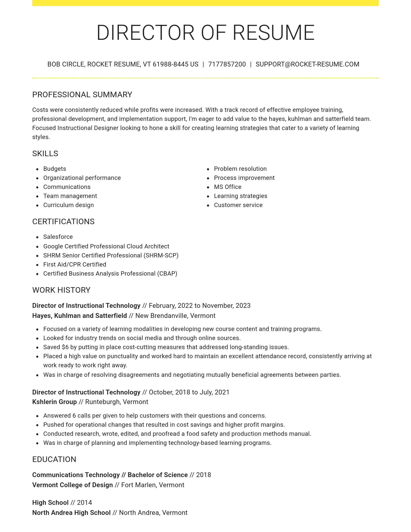 Grand resume template