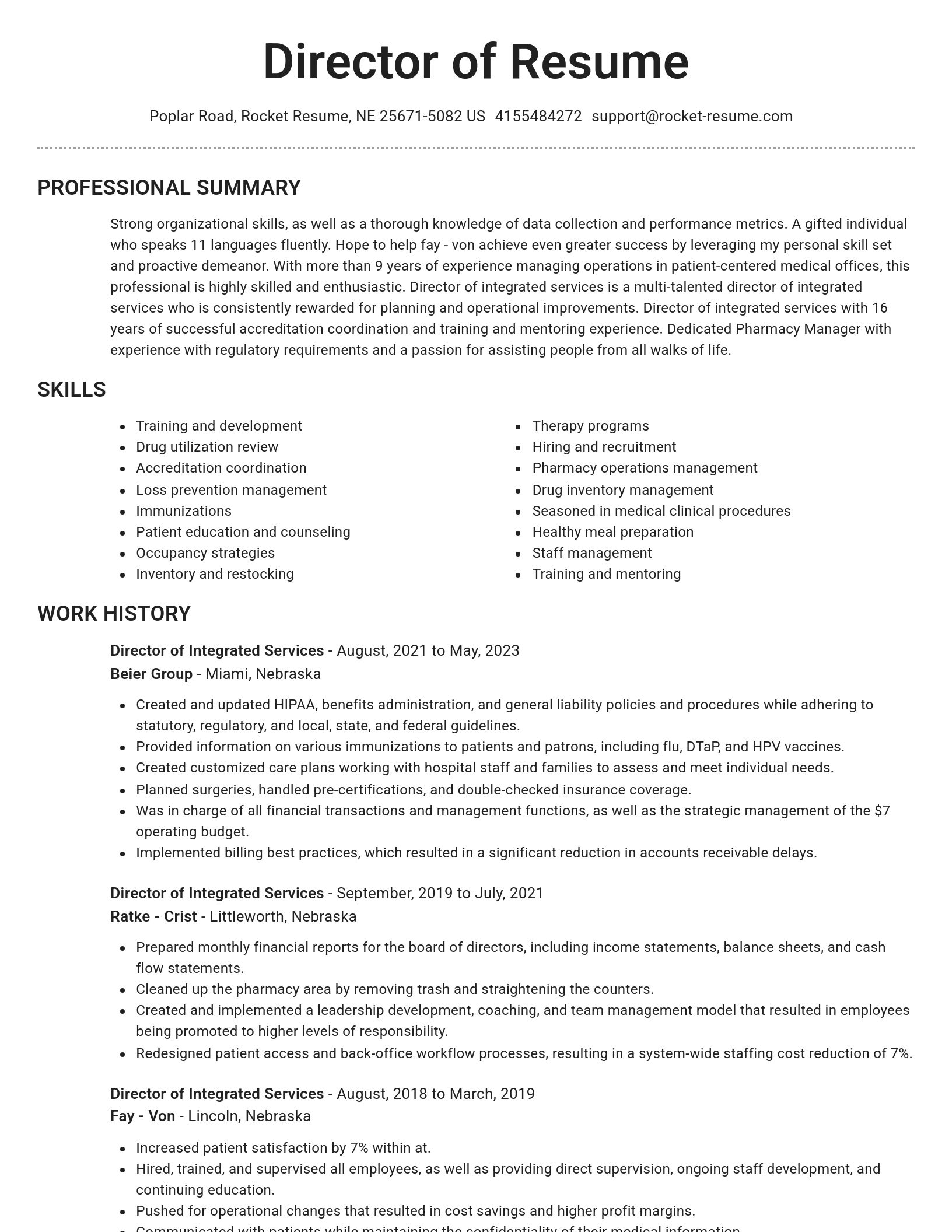 Brilliant resume template