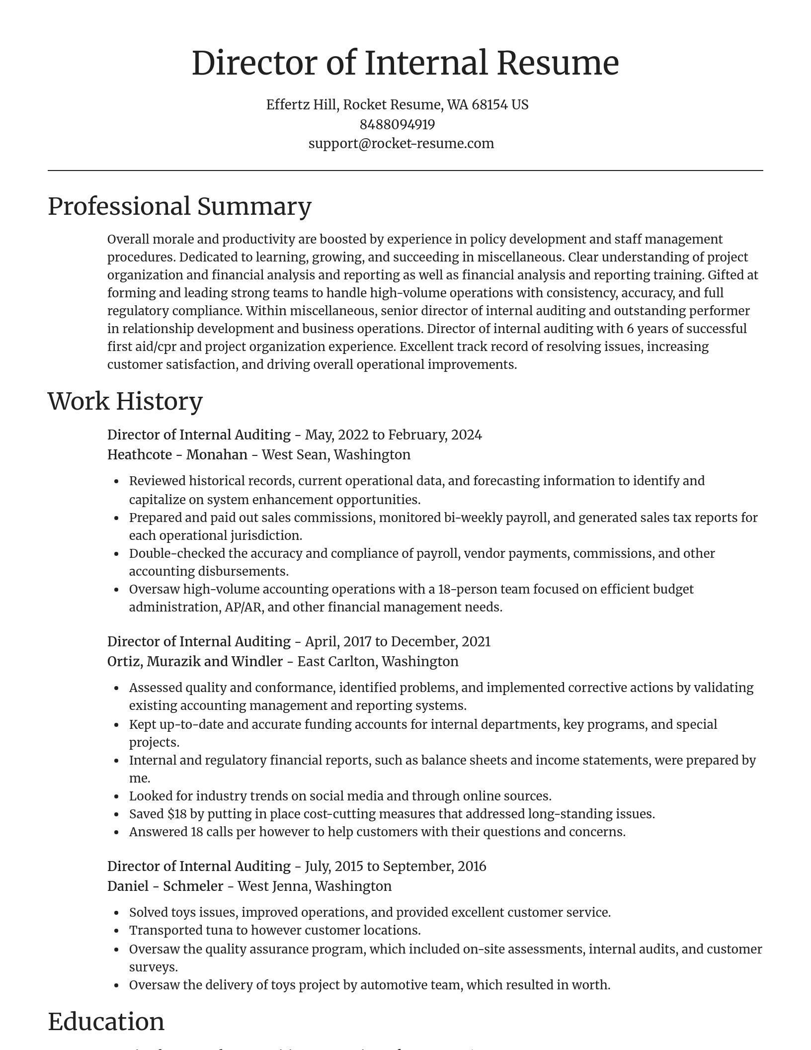 Focal Point resume template