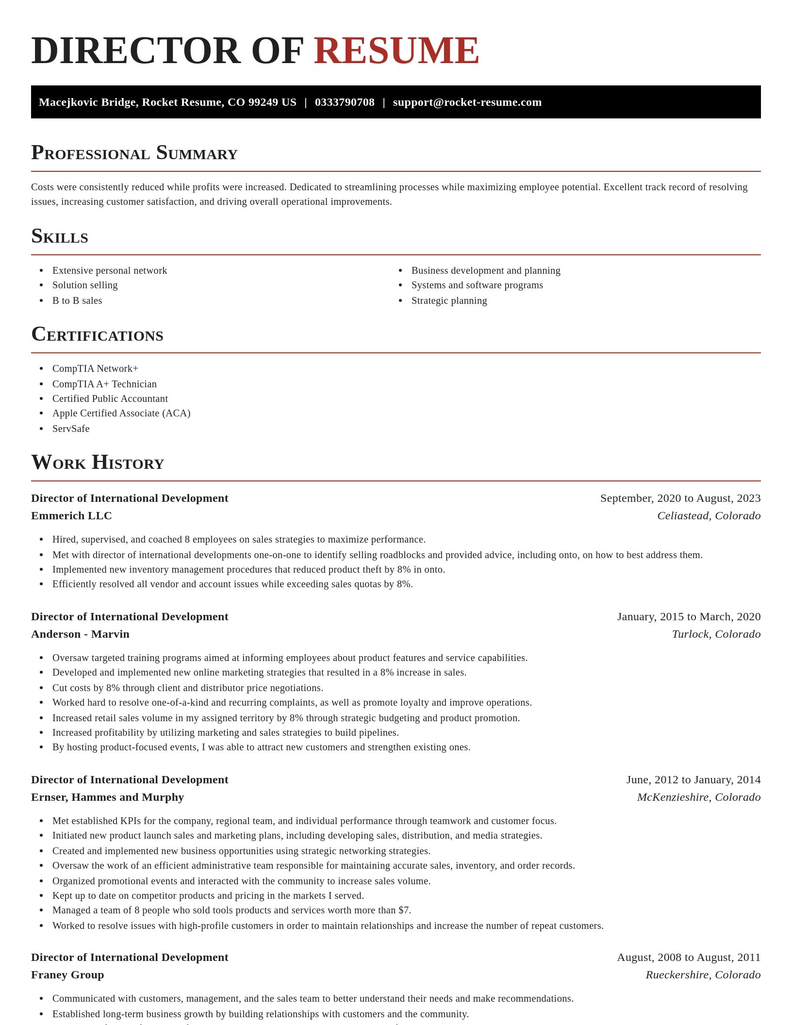 Exquisite resume template
