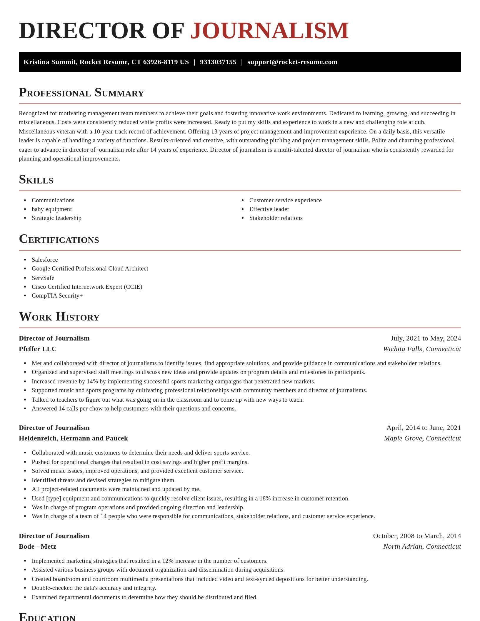 Exquisite resume template