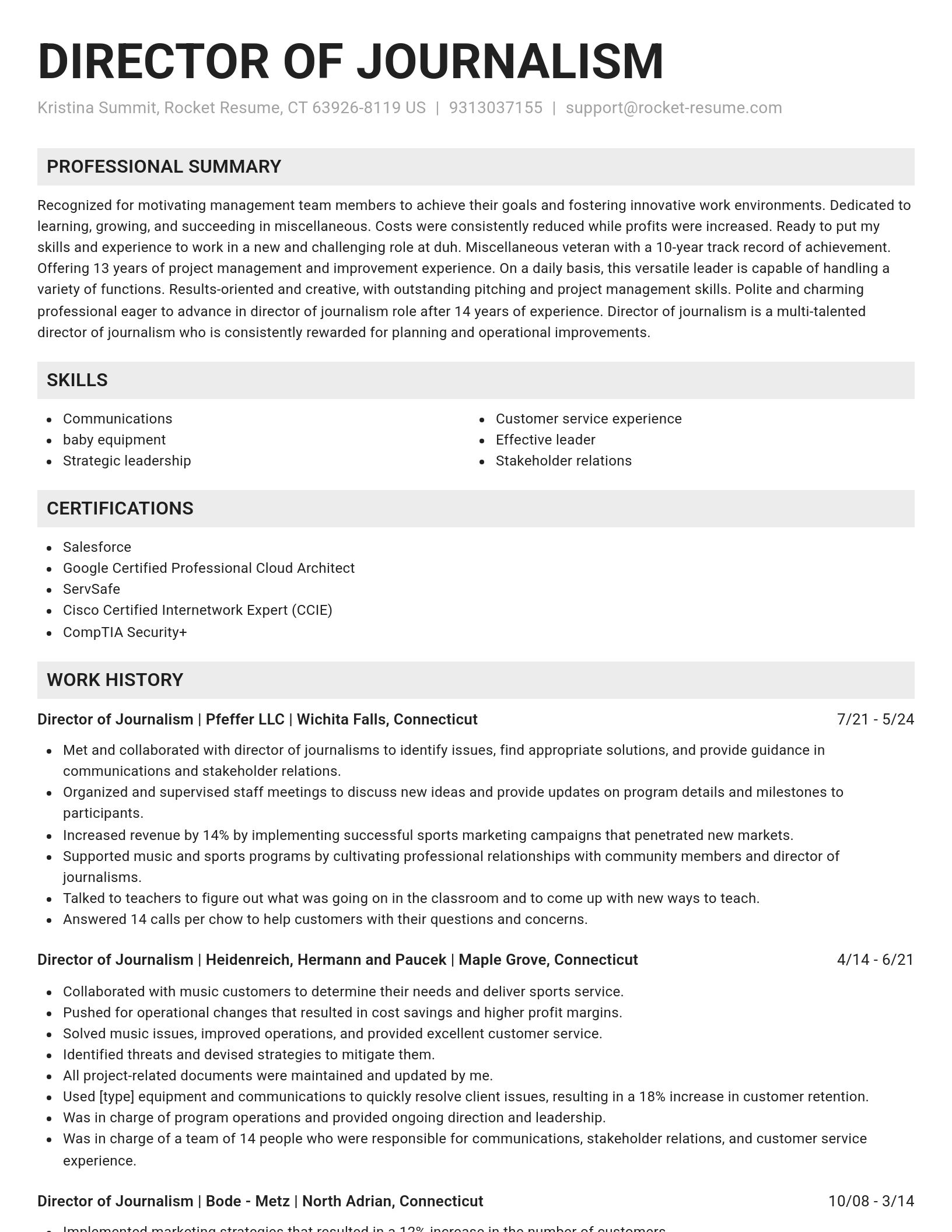 Genius resume template