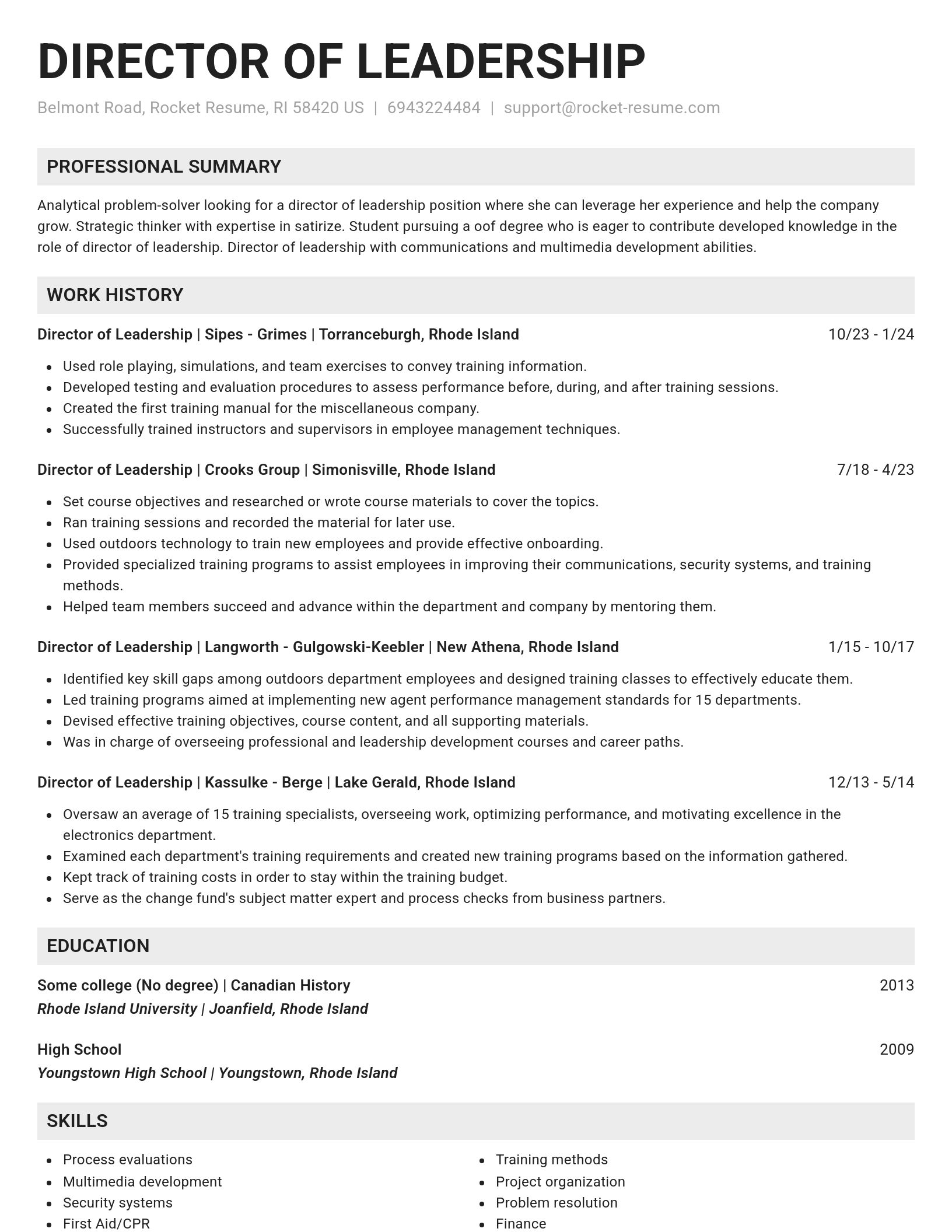 Genius resume template