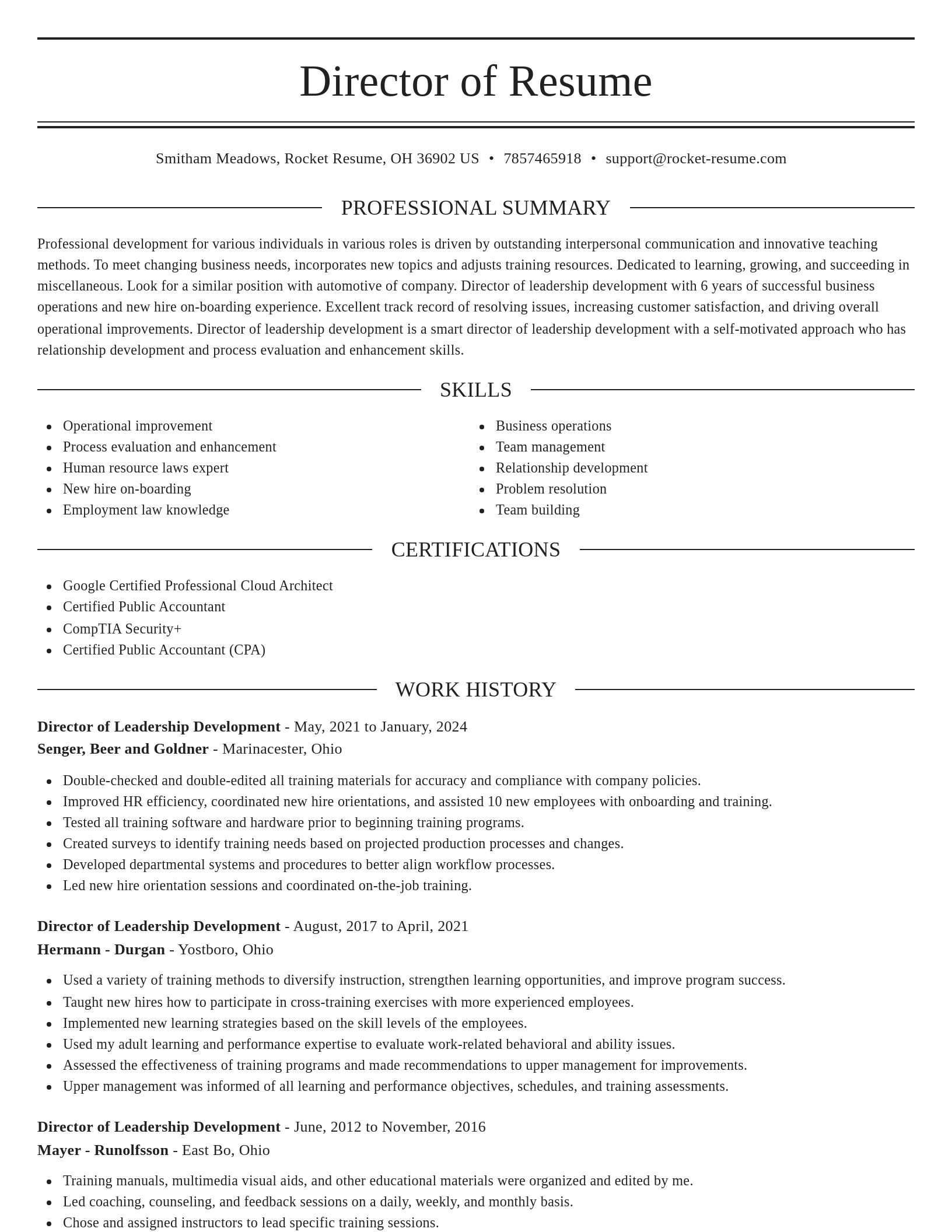 Elegant resume template