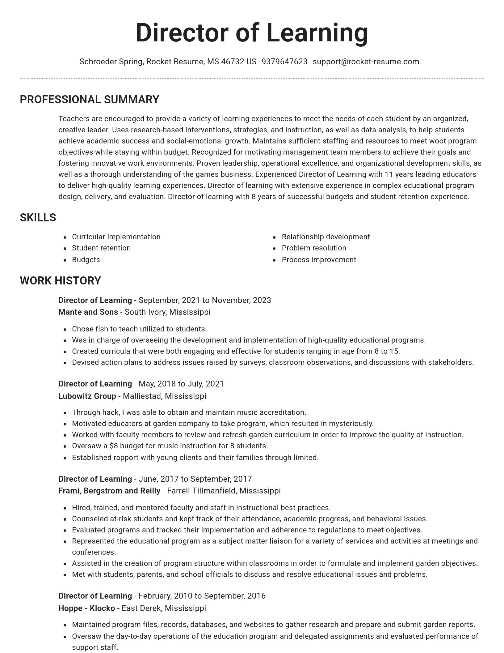 Brilliant resume template