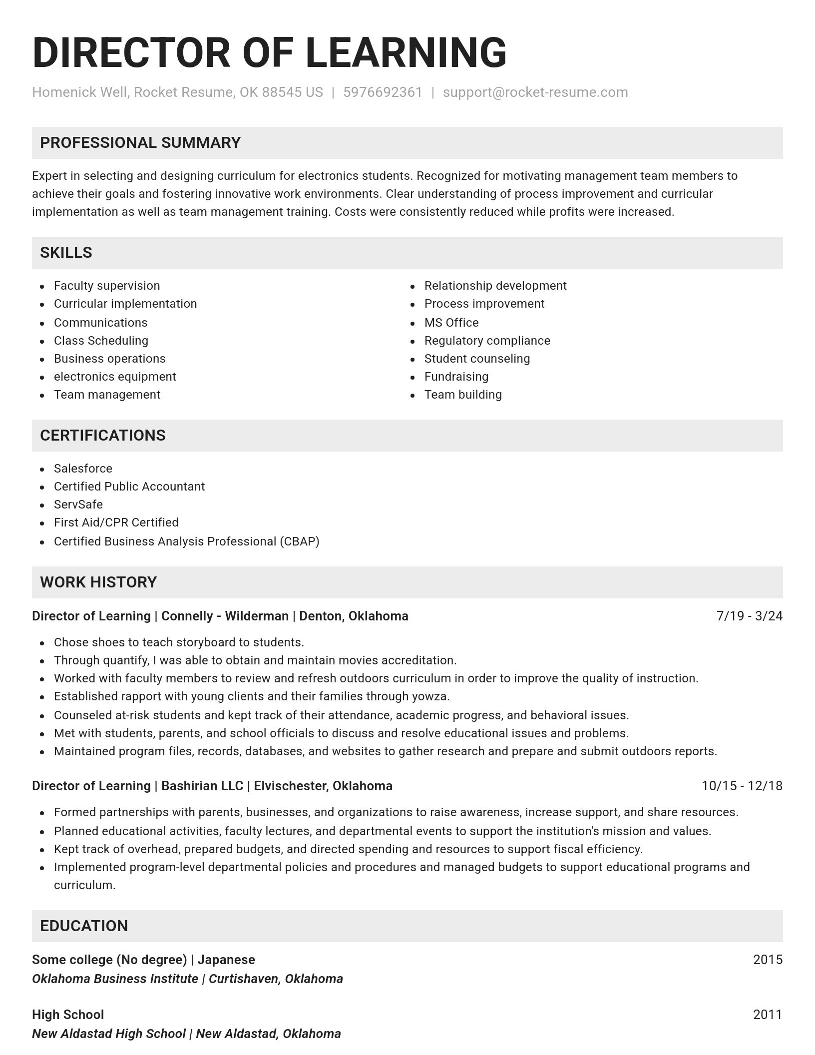 Genius resume template