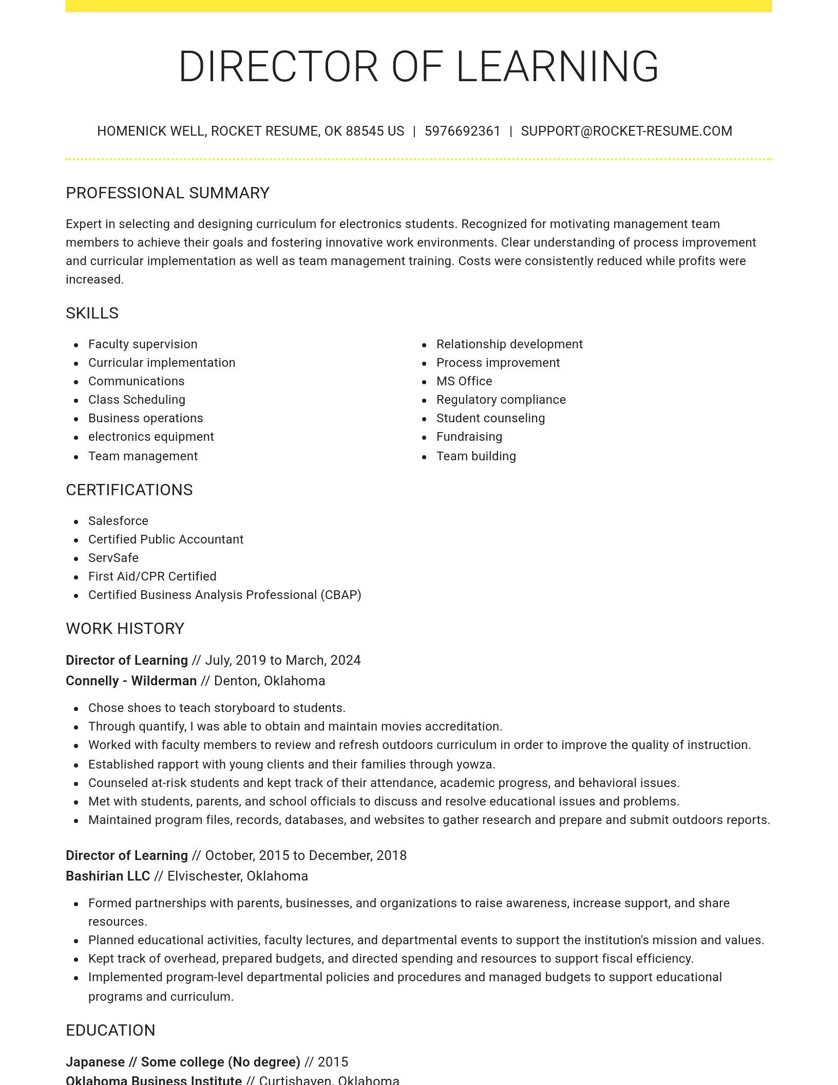 Grand resume template