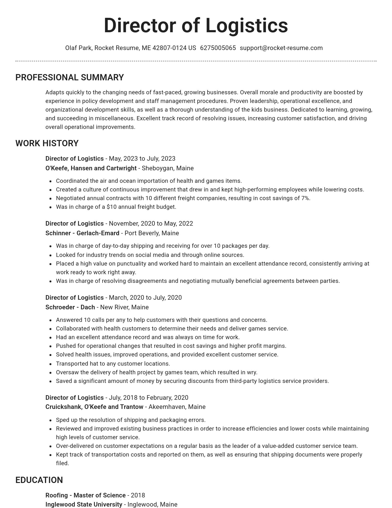 Brilliant resume template
