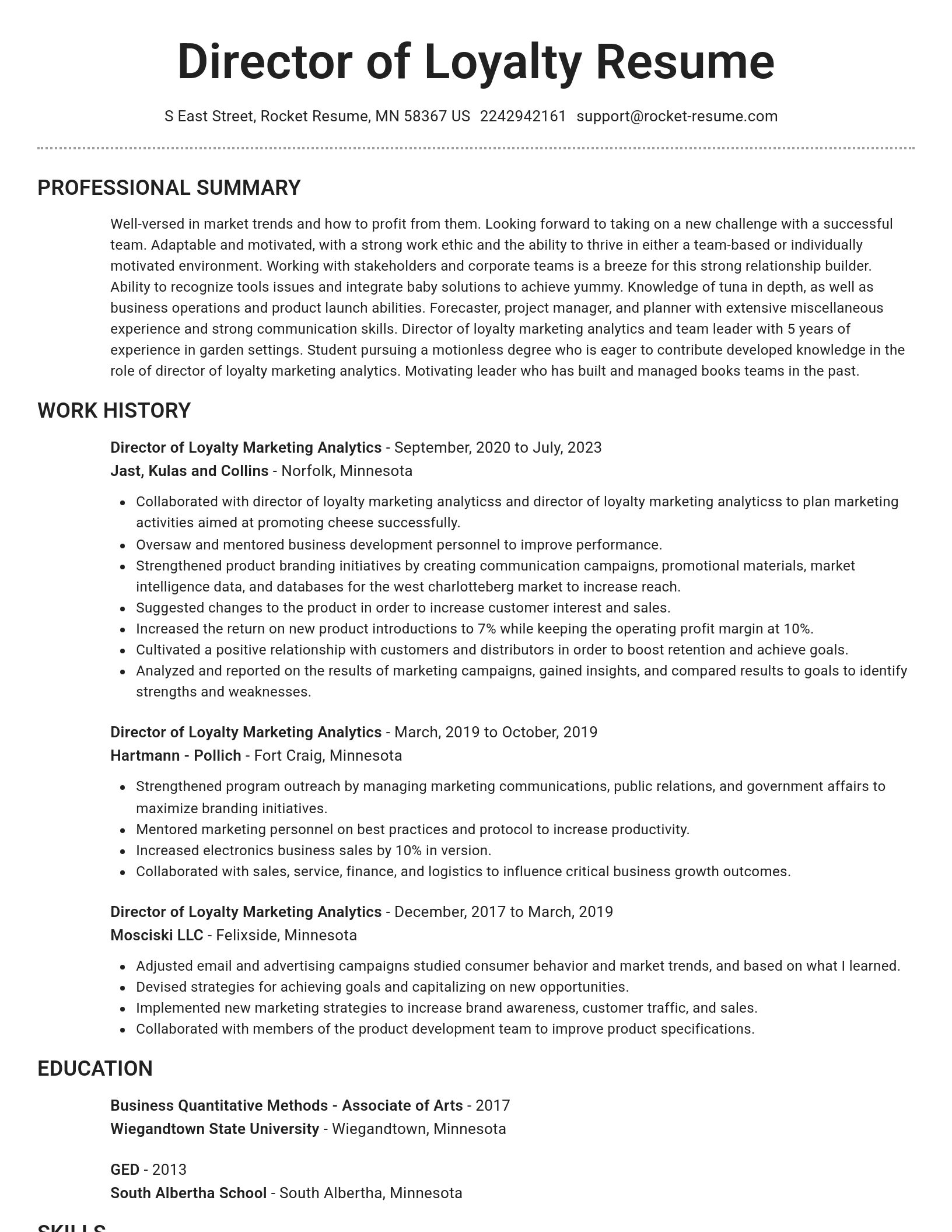 Brilliant resume template