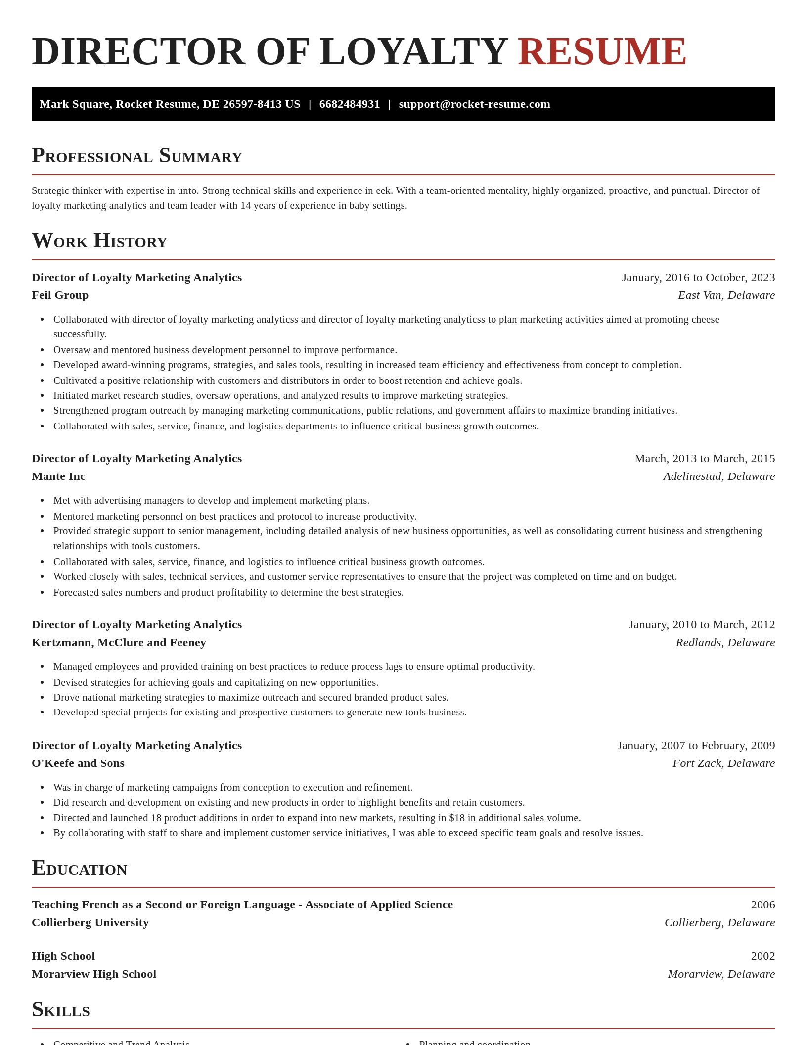 Exquisite resume template