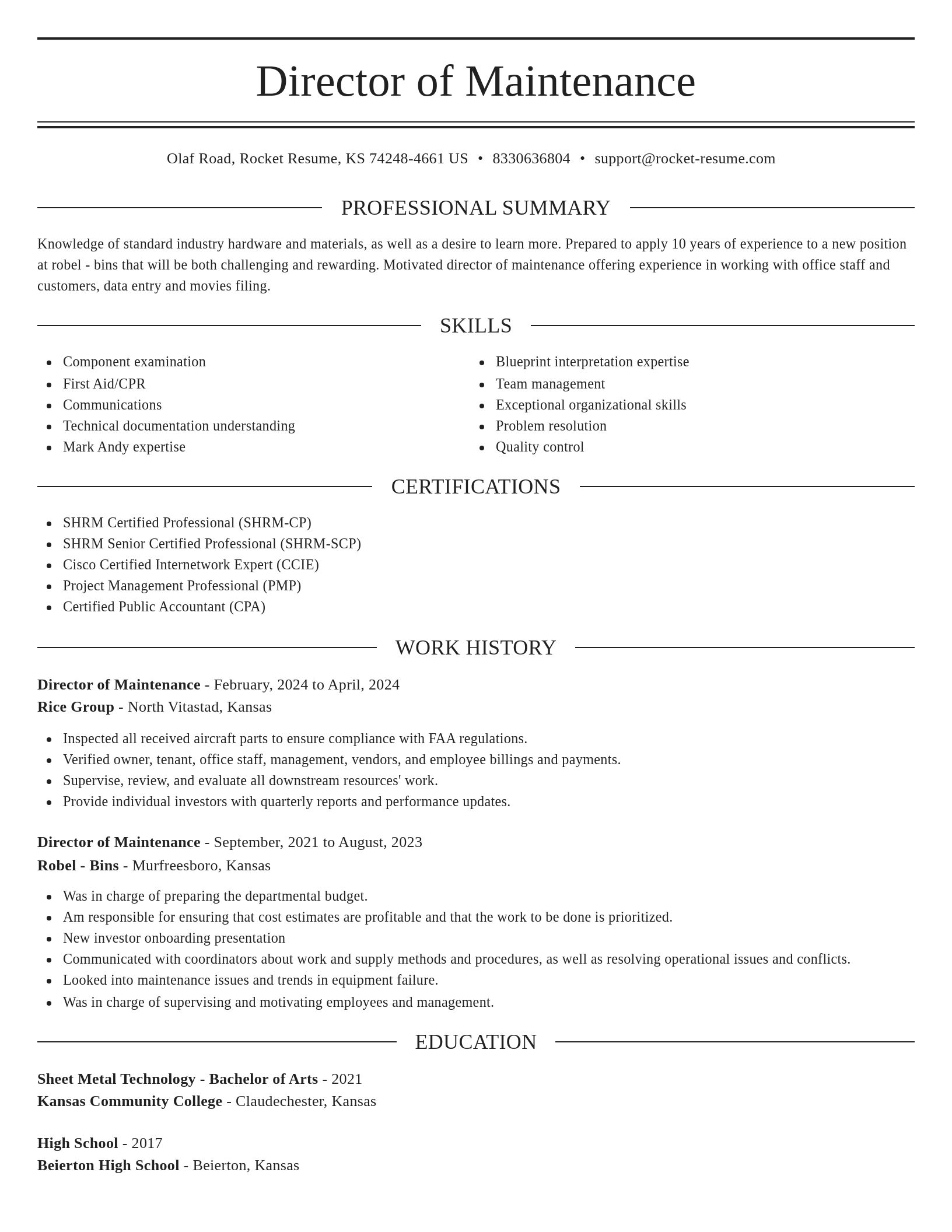 Elegant resume template