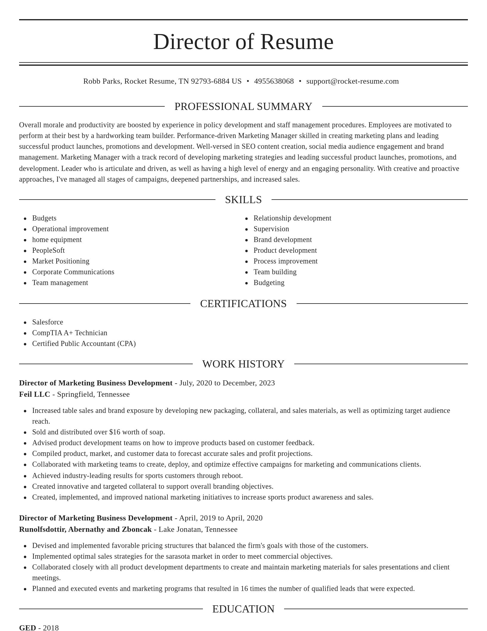 Elegant resume template