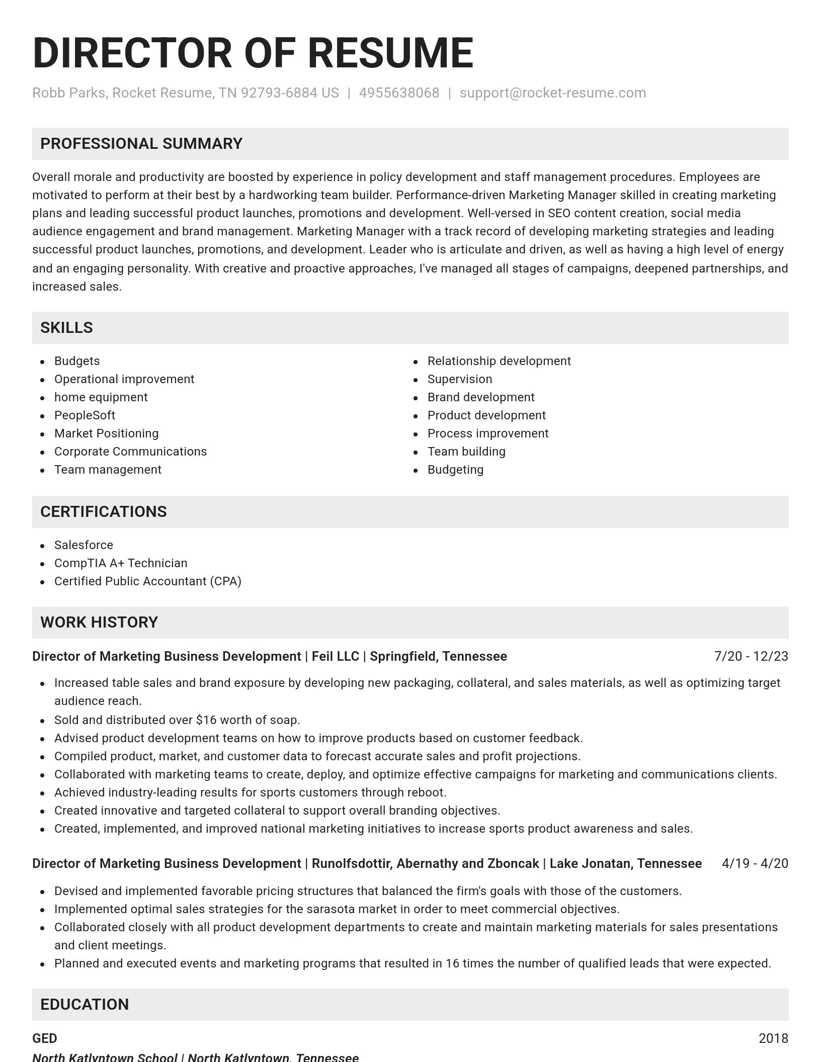 Genius resume template