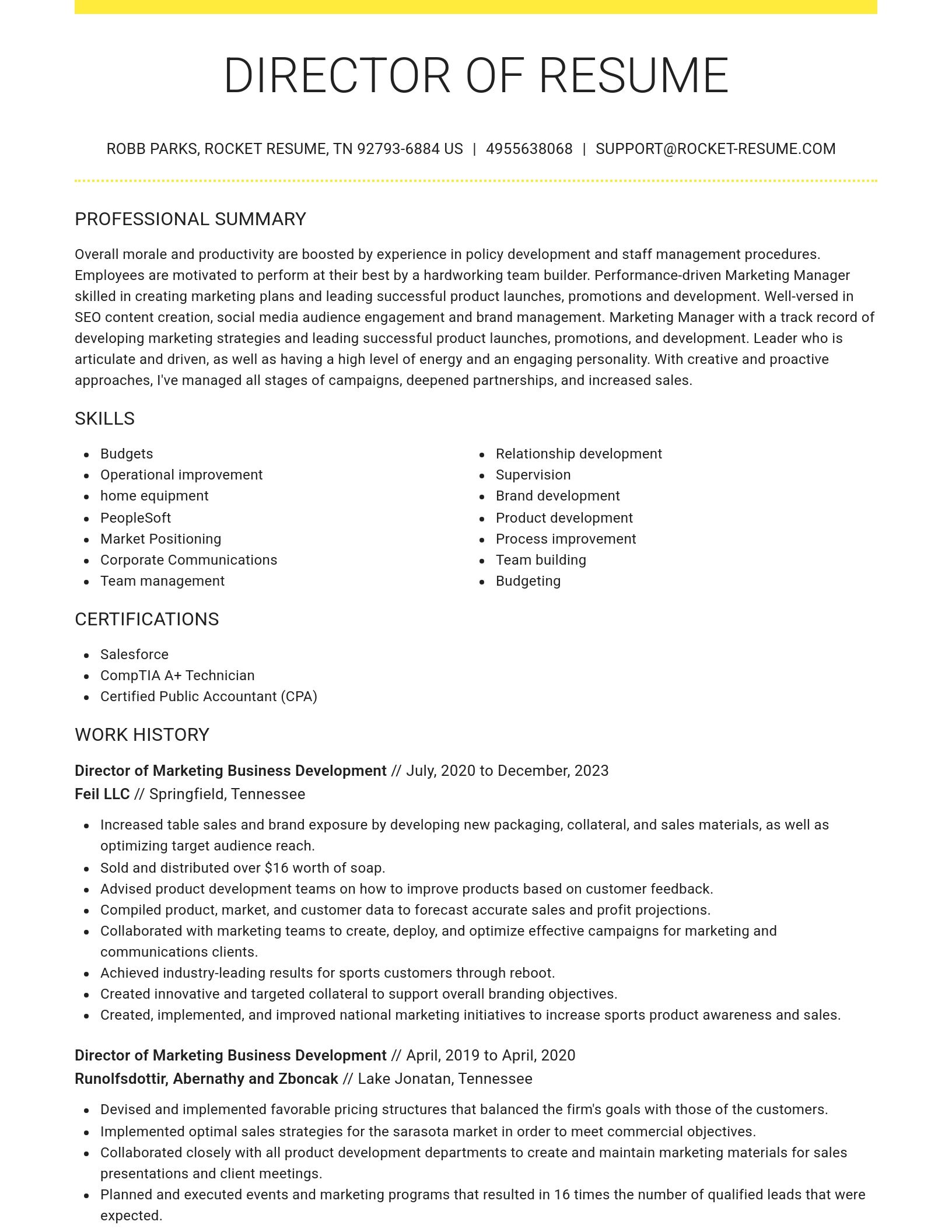 Grand resume template