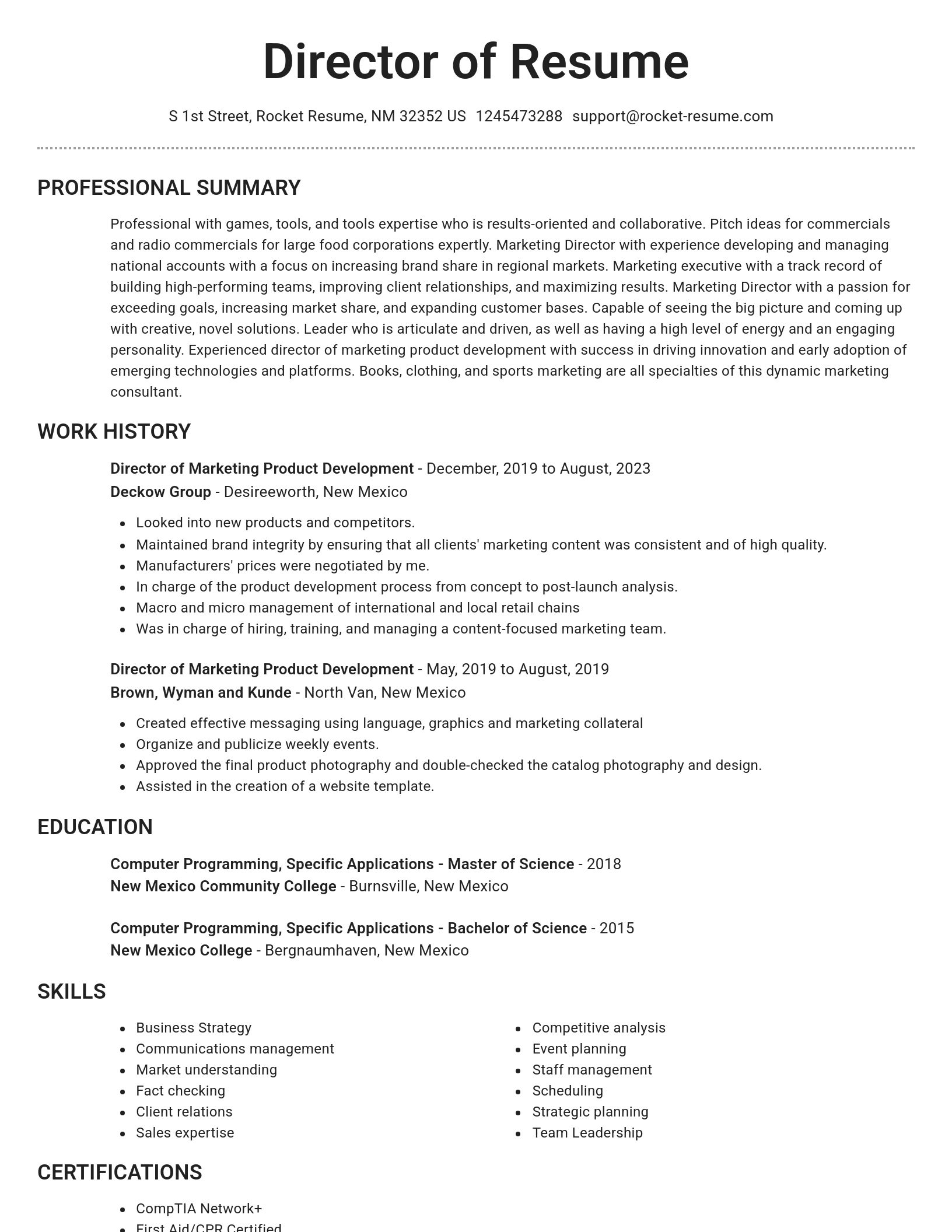Brilliant resume template