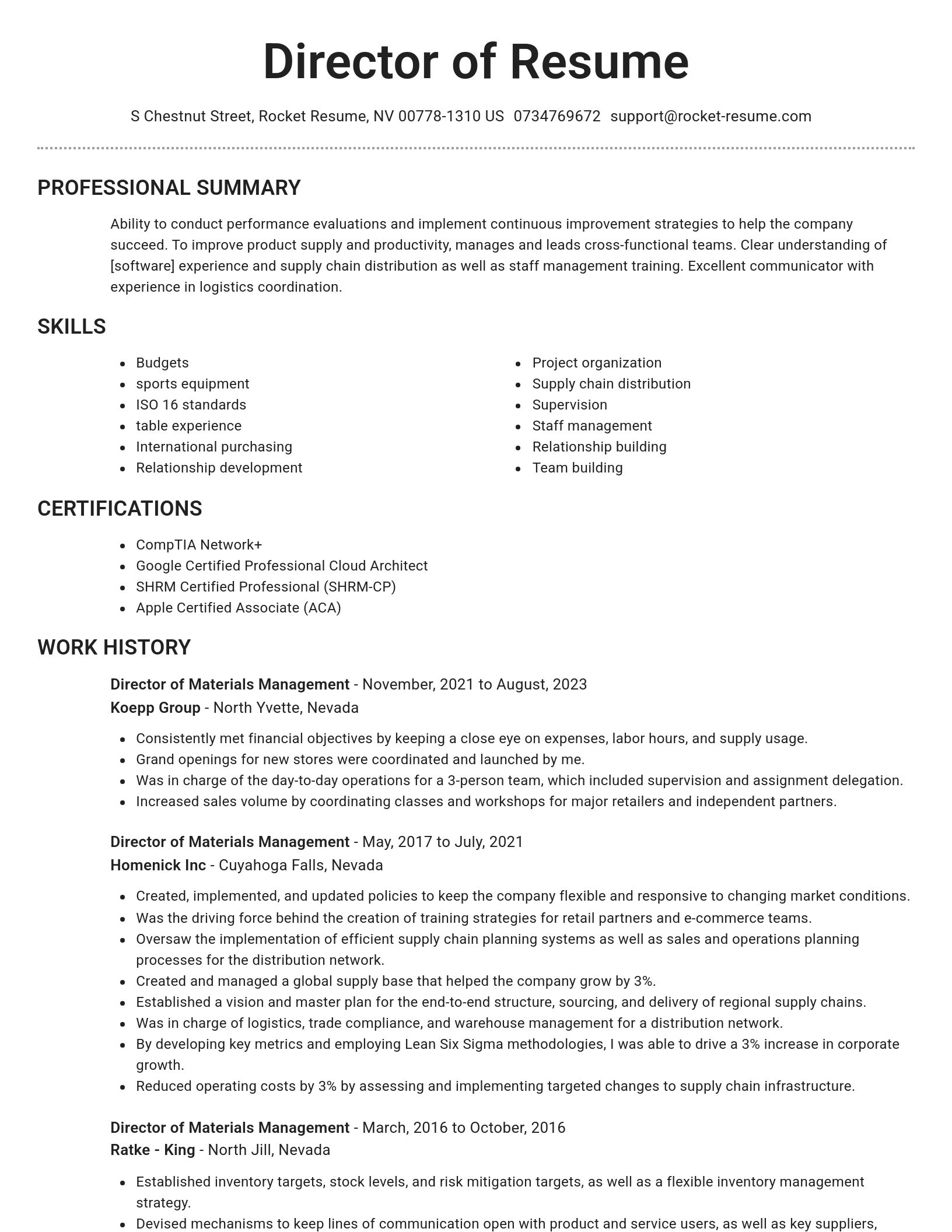 Brilliant resume template