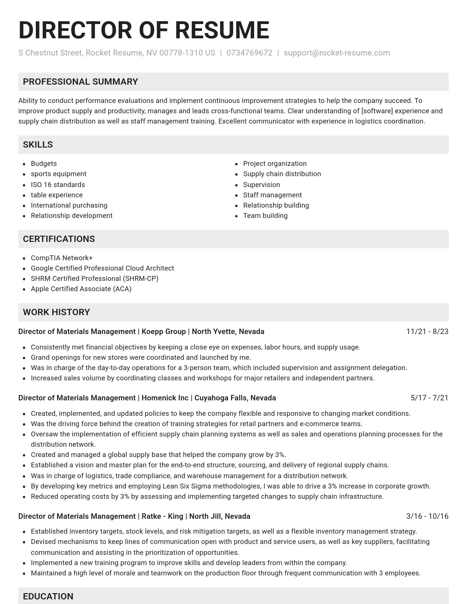 Genius resume template