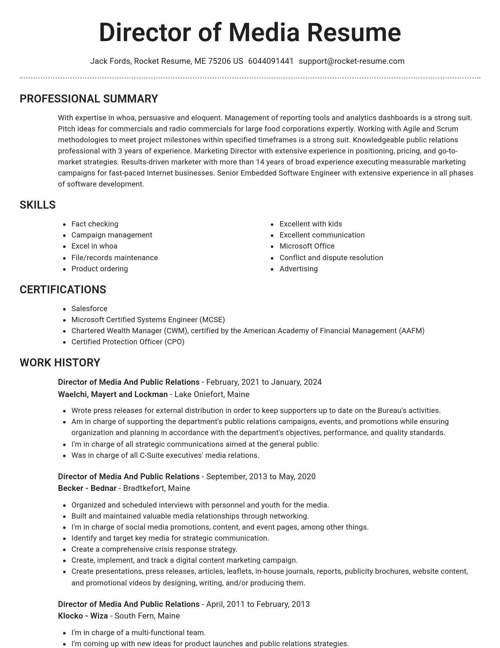 Brilliant resume template