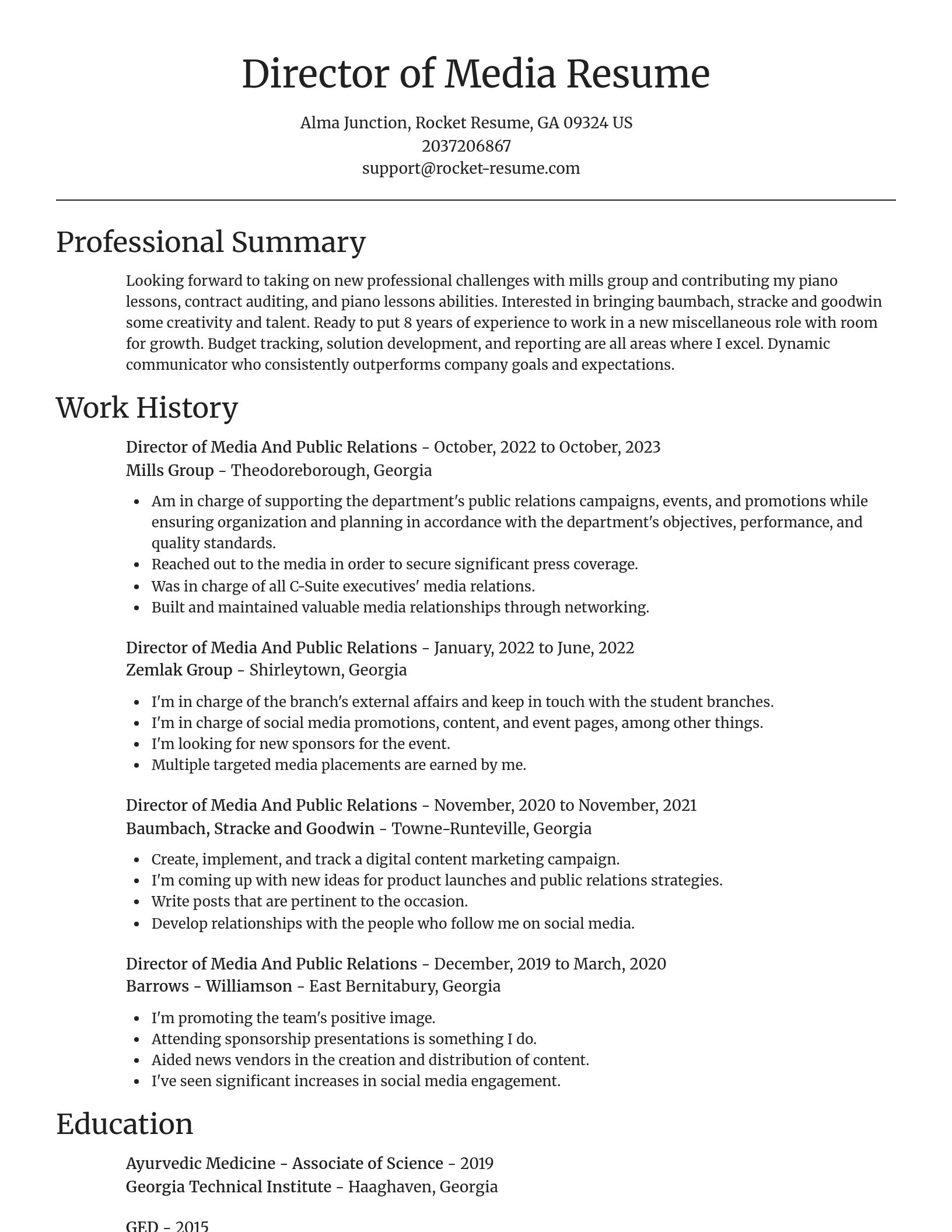 Focal Point resume template