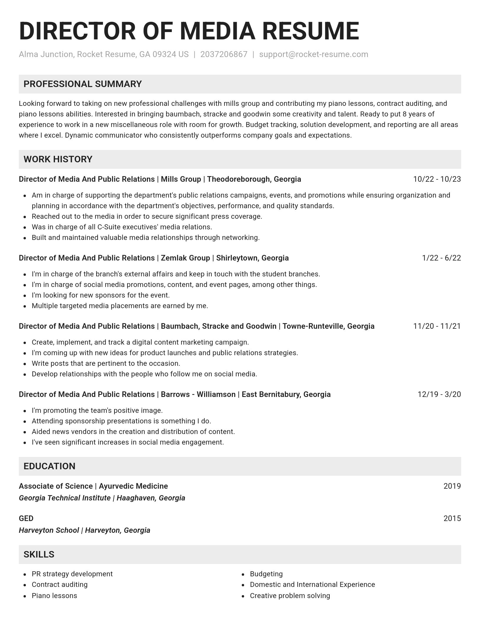 Genius resume template