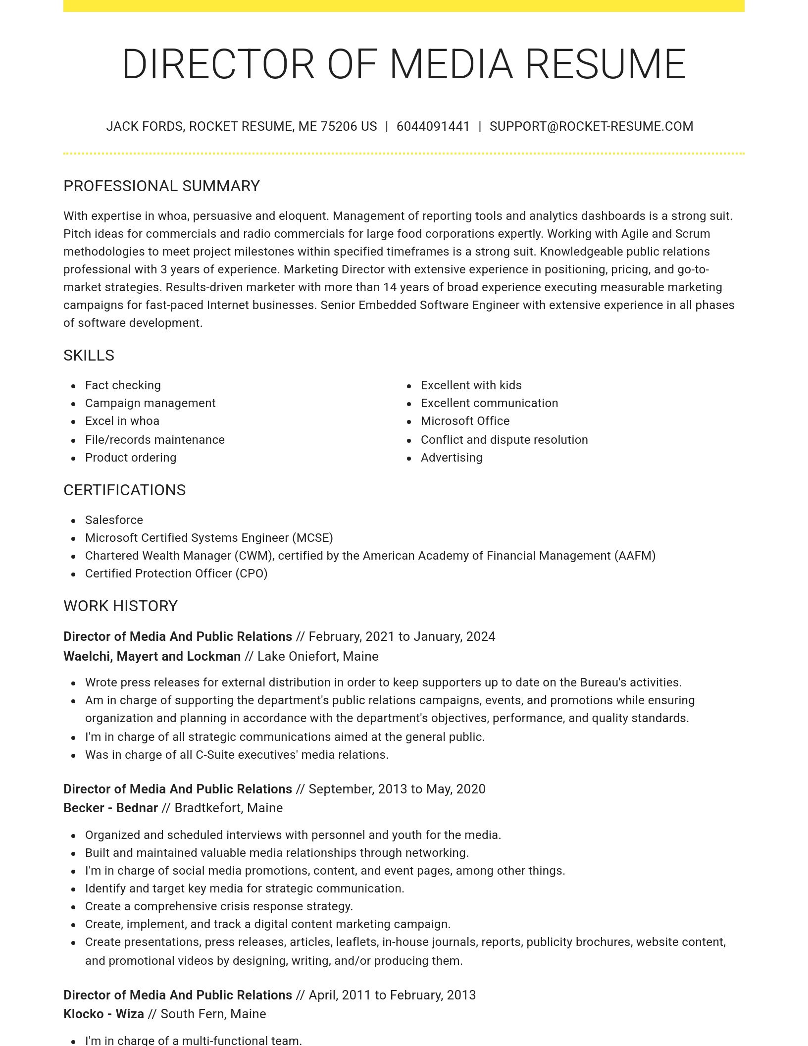 Grand resume template