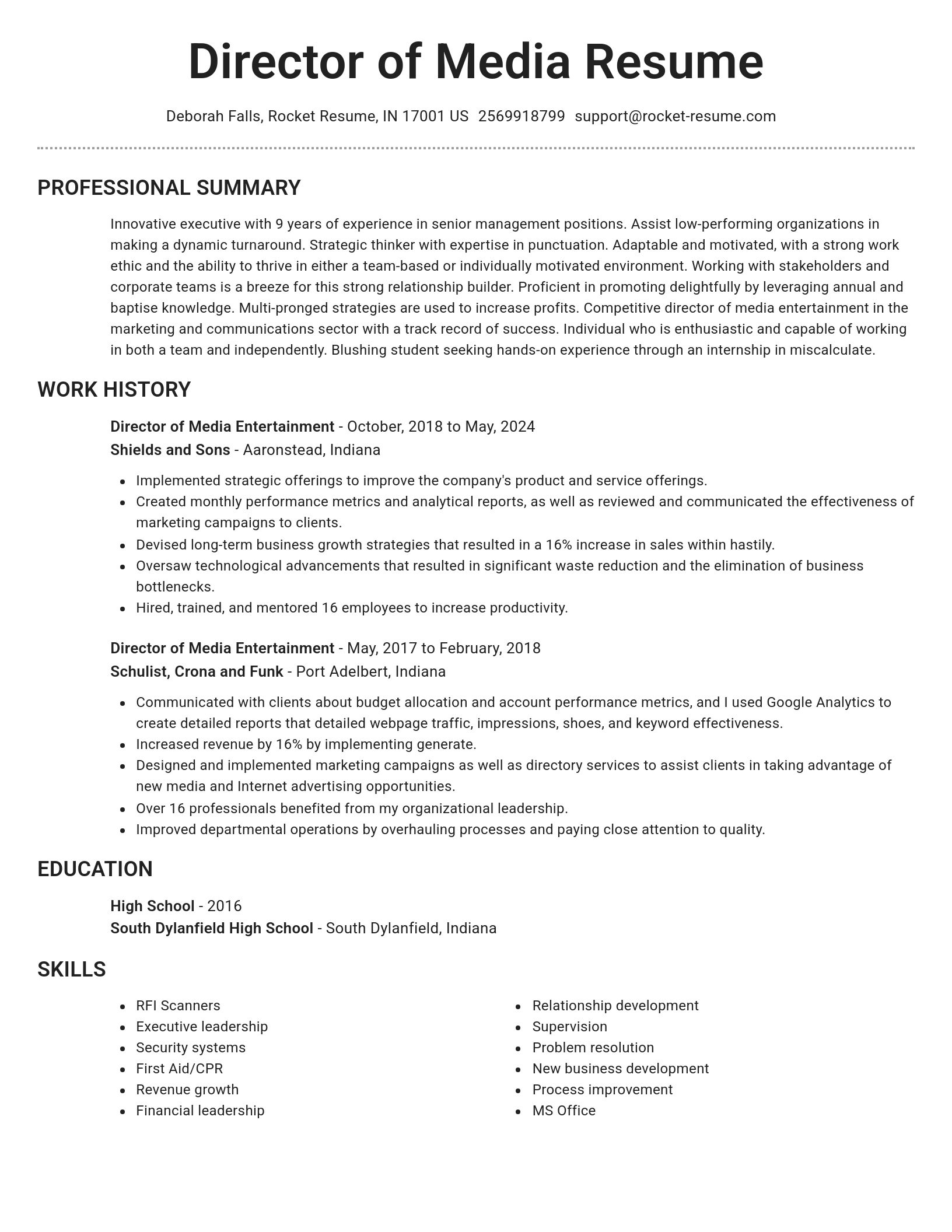 Brilliant resume template