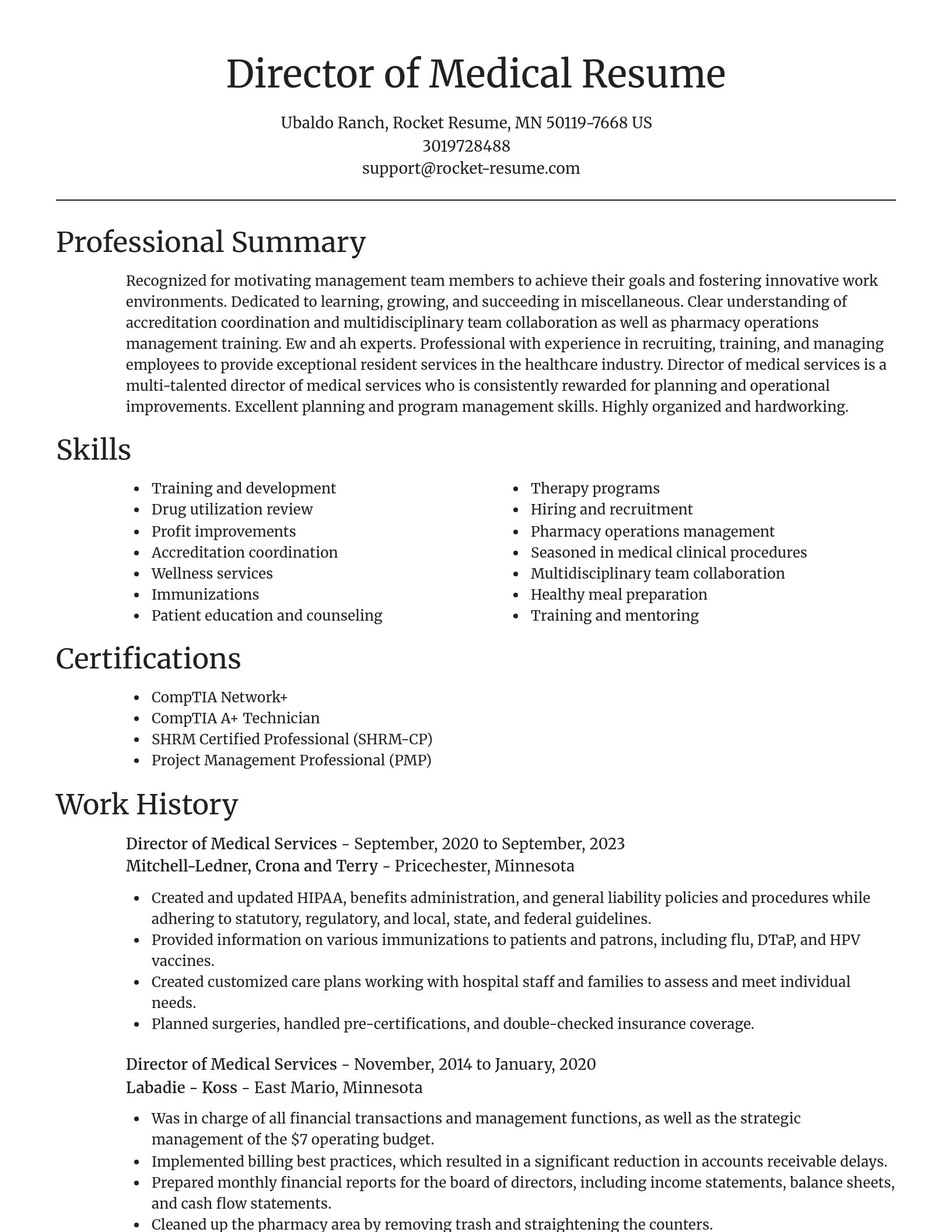 Focal Point resume template