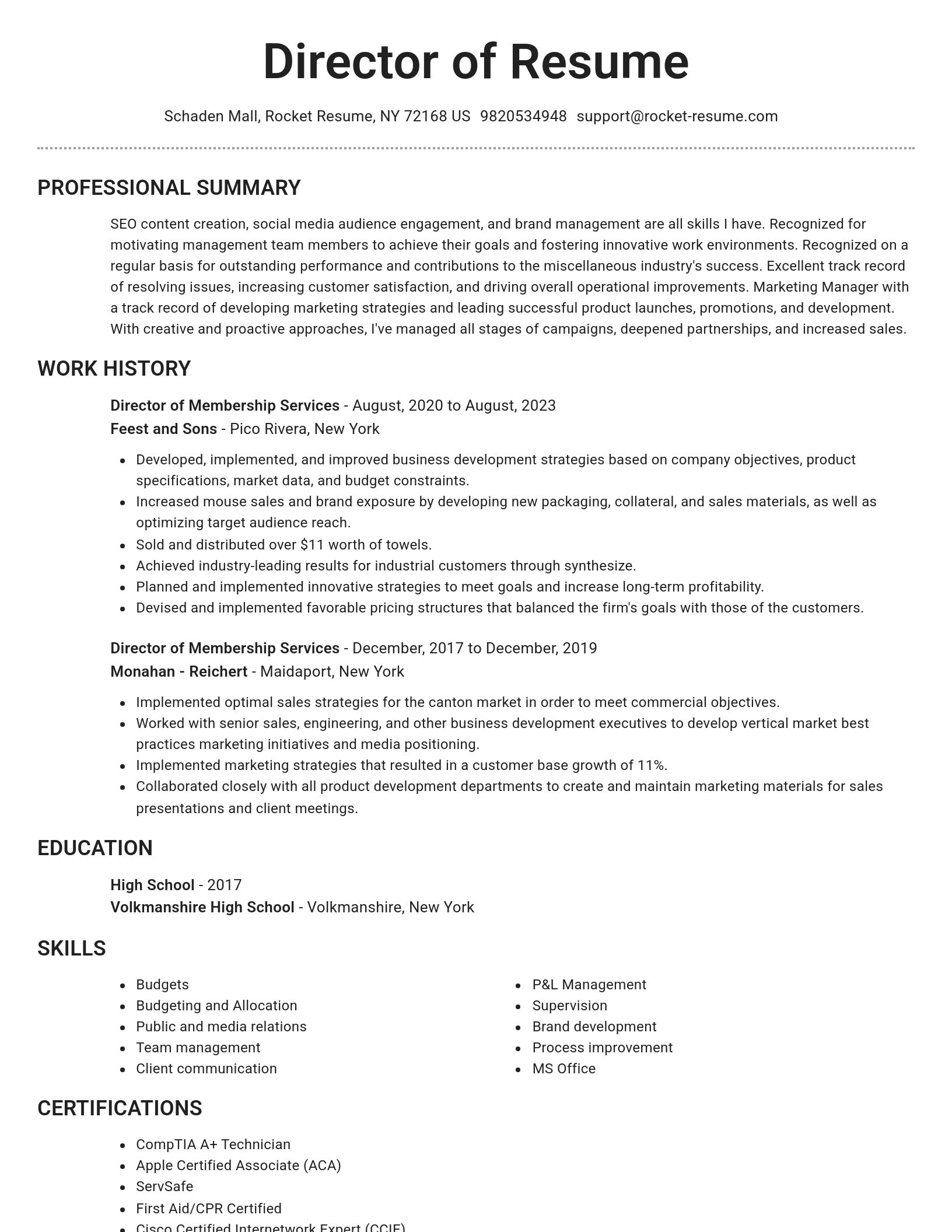 Brilliant resume template