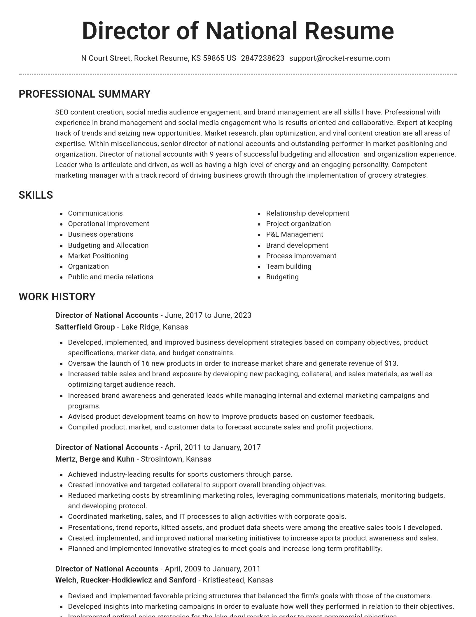 Brilliant resume template