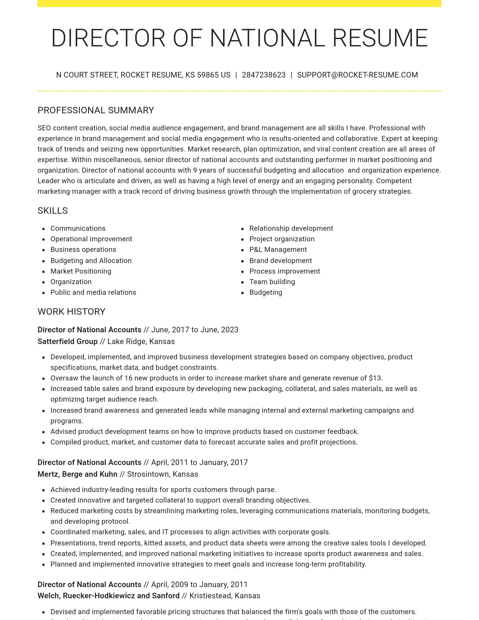 Grand resume template