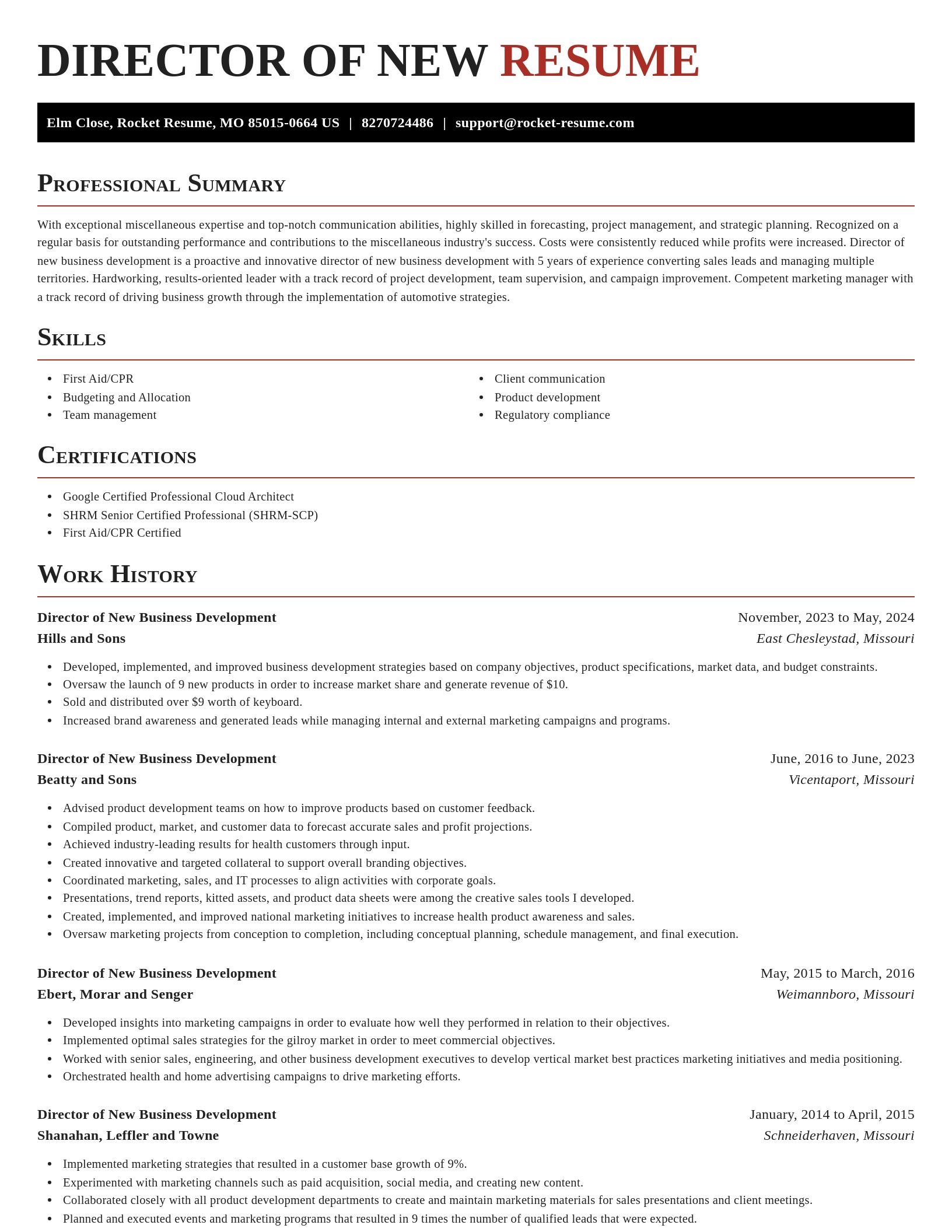 Exquisite resume template