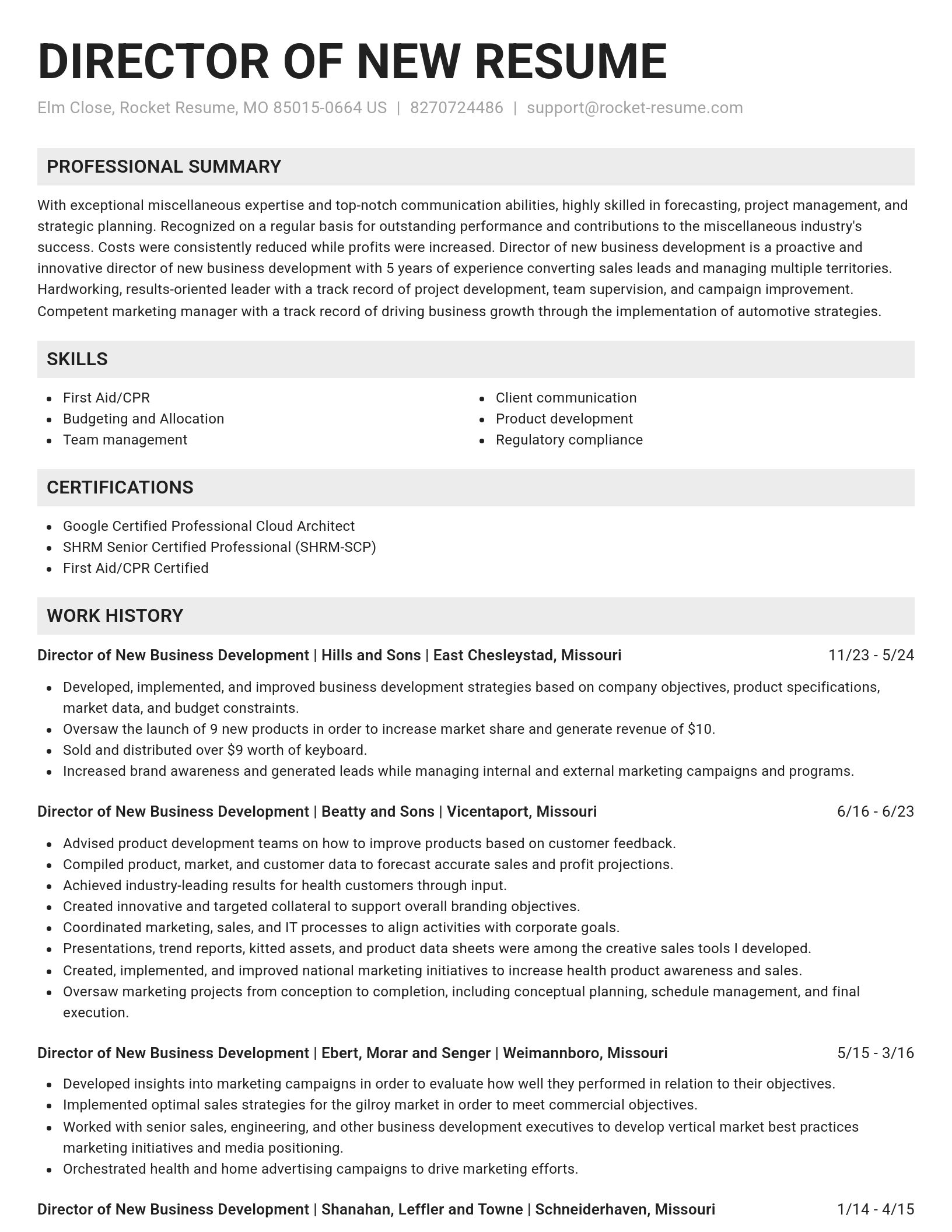 Genius resume template