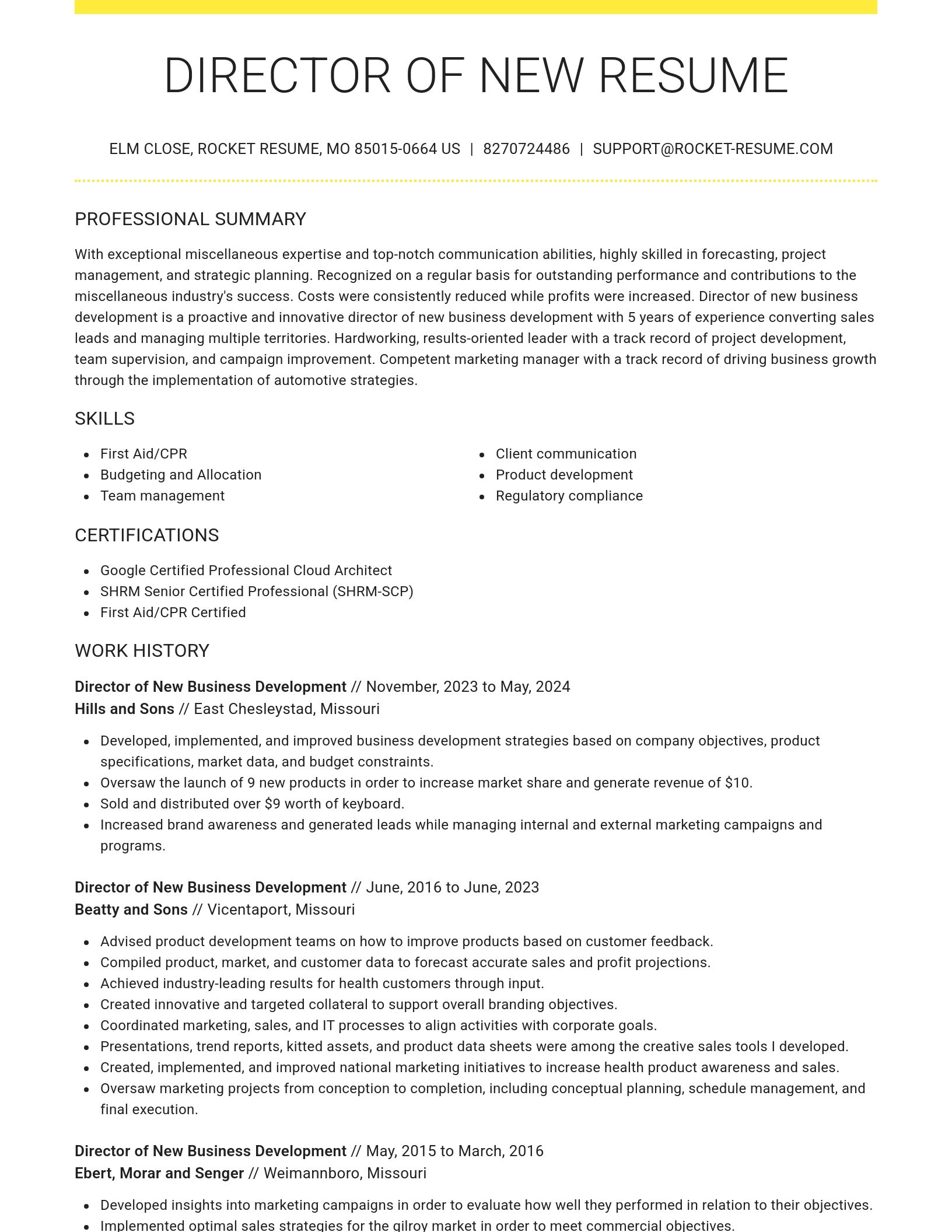 Grand resume template