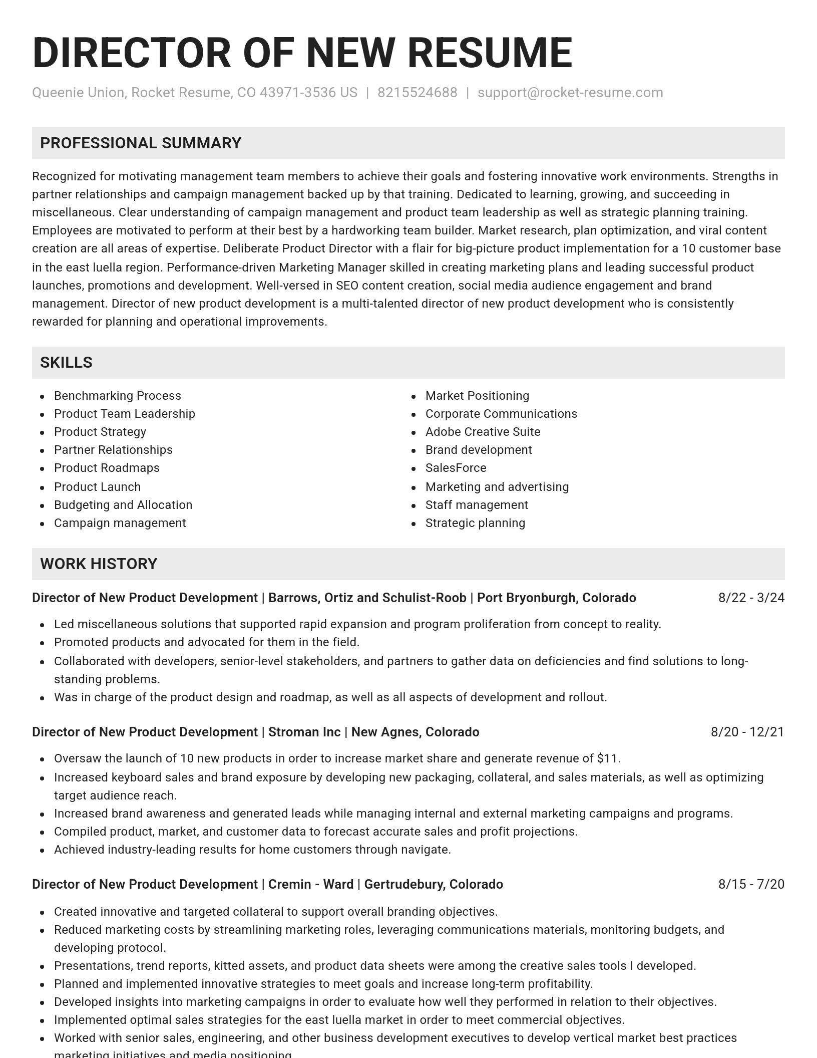 Genius resume template